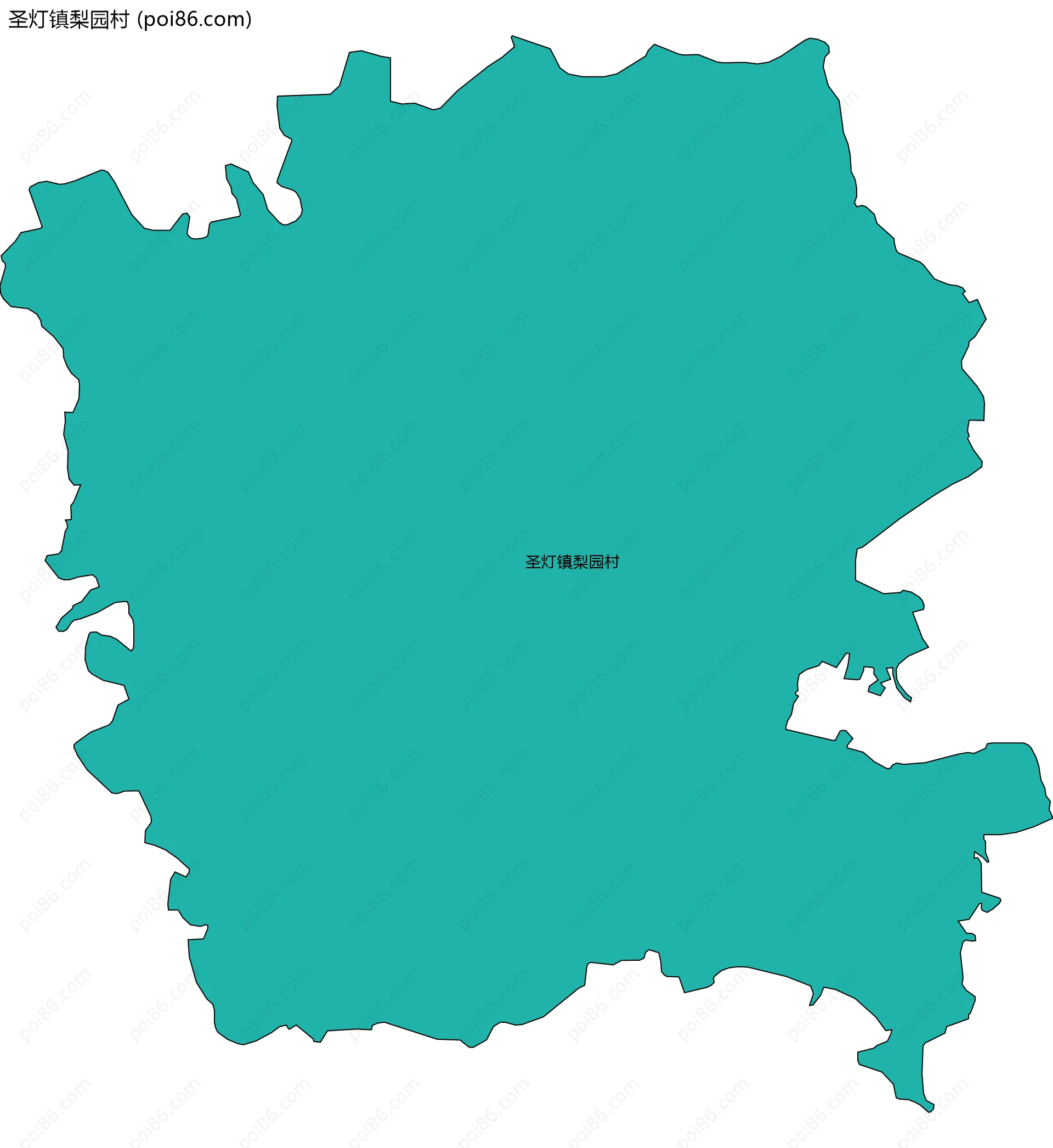 圣灯镇梨园村边界地图