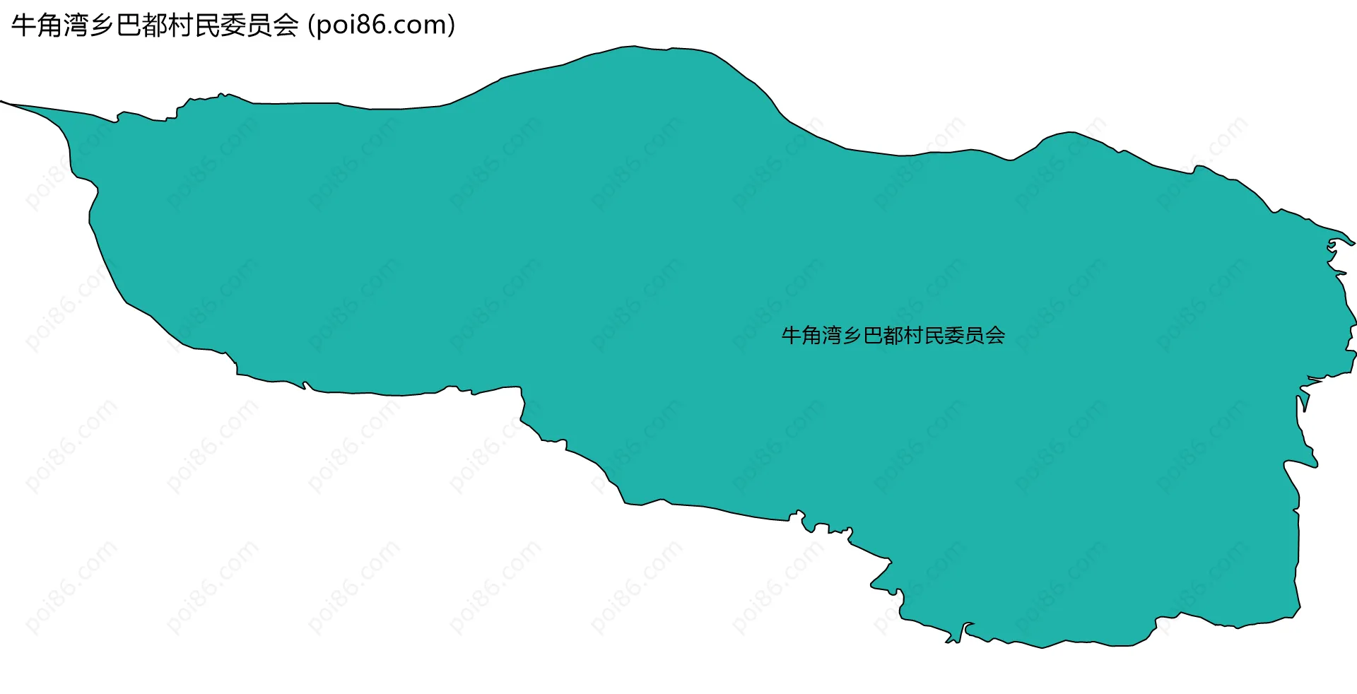 牛角湾乡巴都村民委员会边界地图