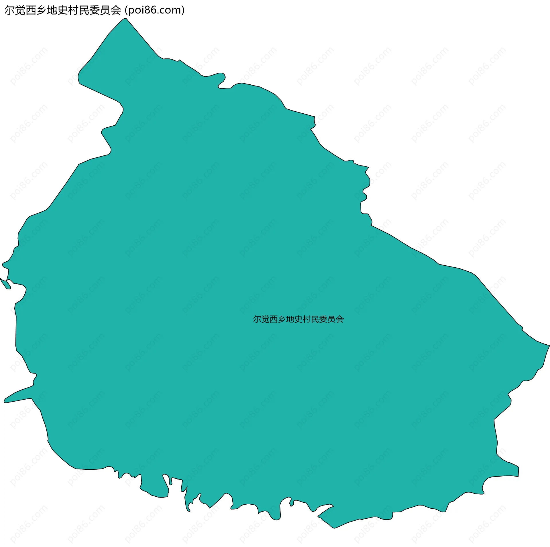 尔觉西乡地史村民委员会边界地图