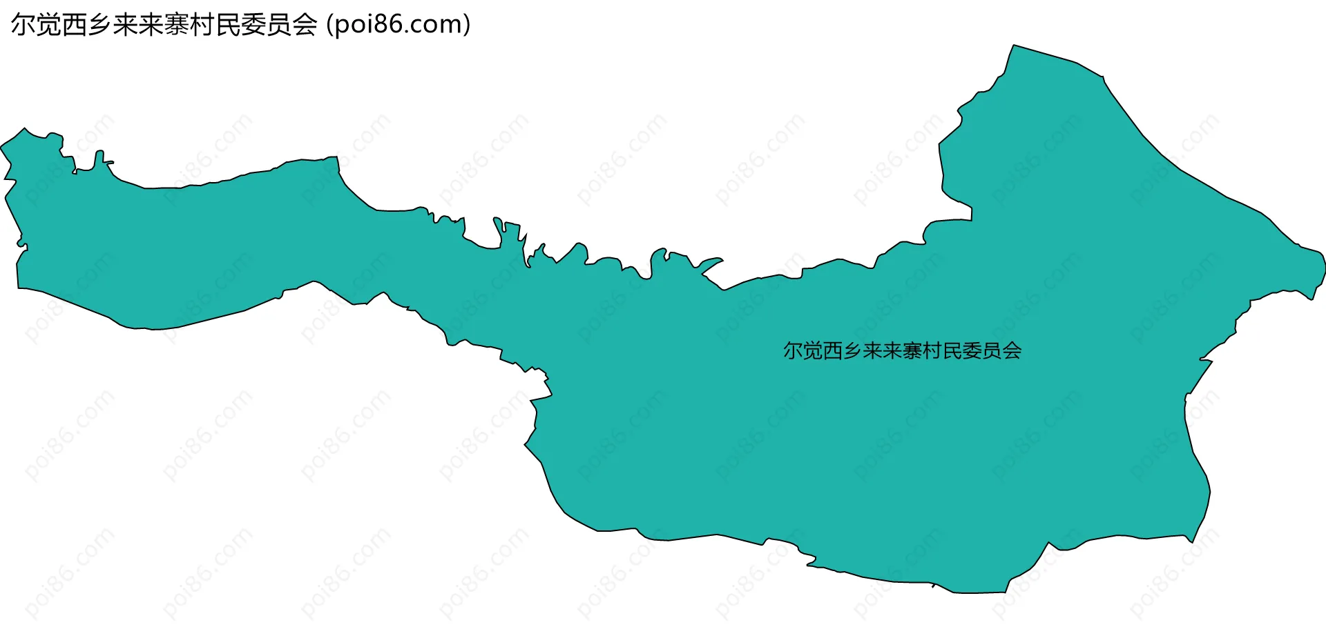尔觉西乡来来寨村民委员会边界地图