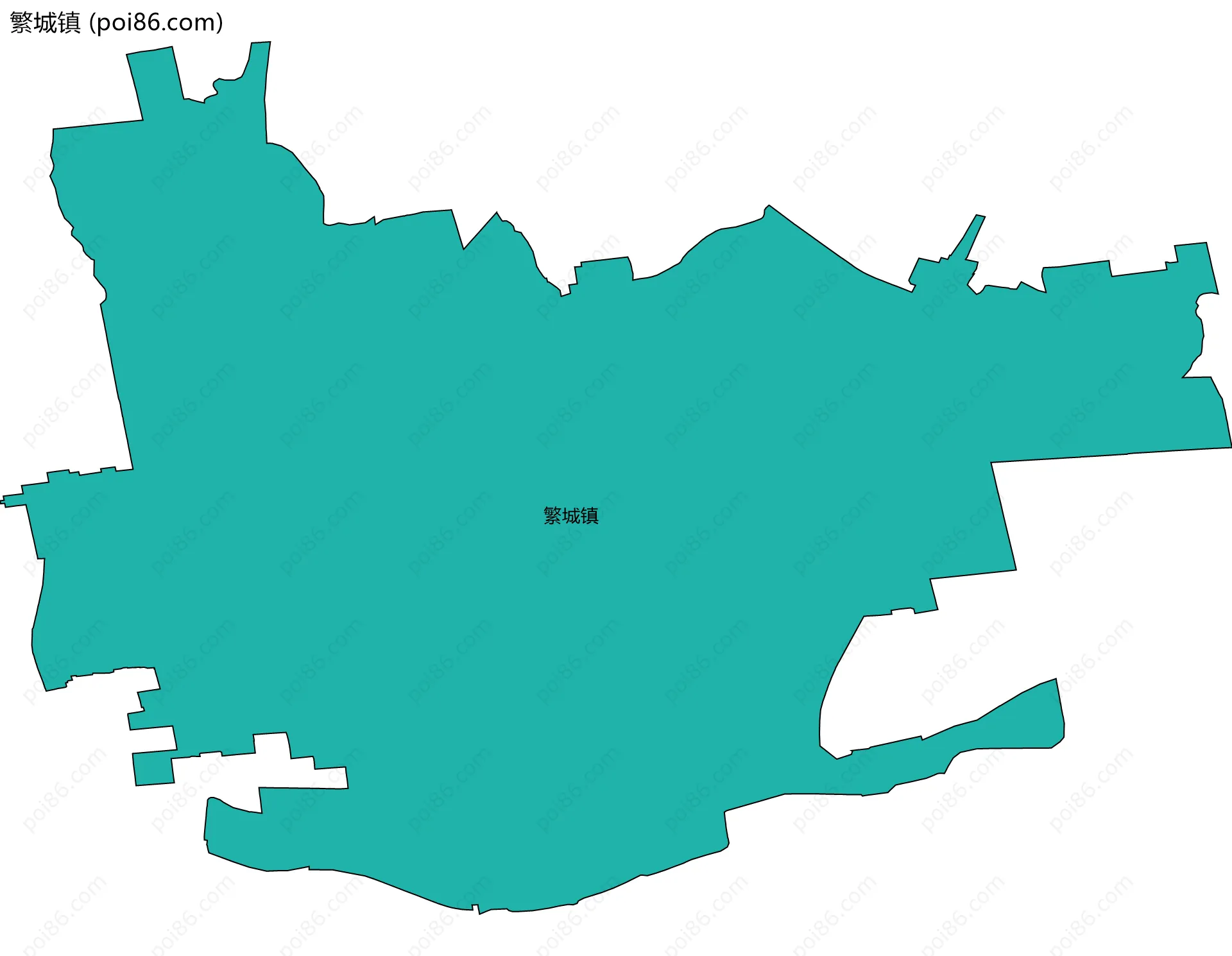 繁城镇边界地图