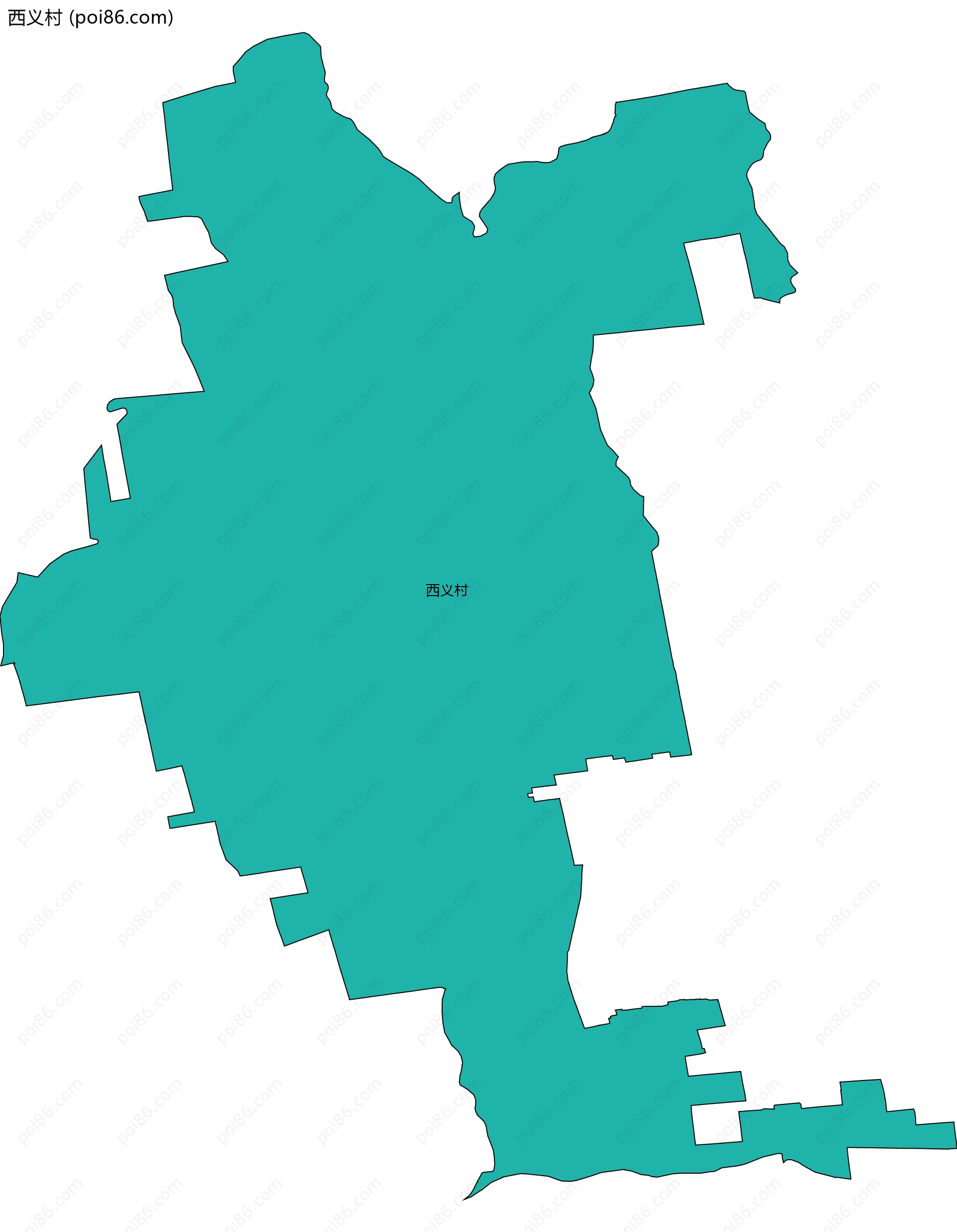 西义村边界地图
