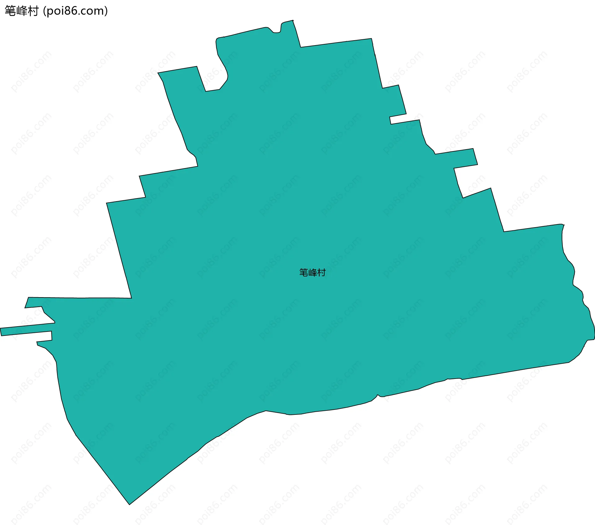 笔峰村边界地图