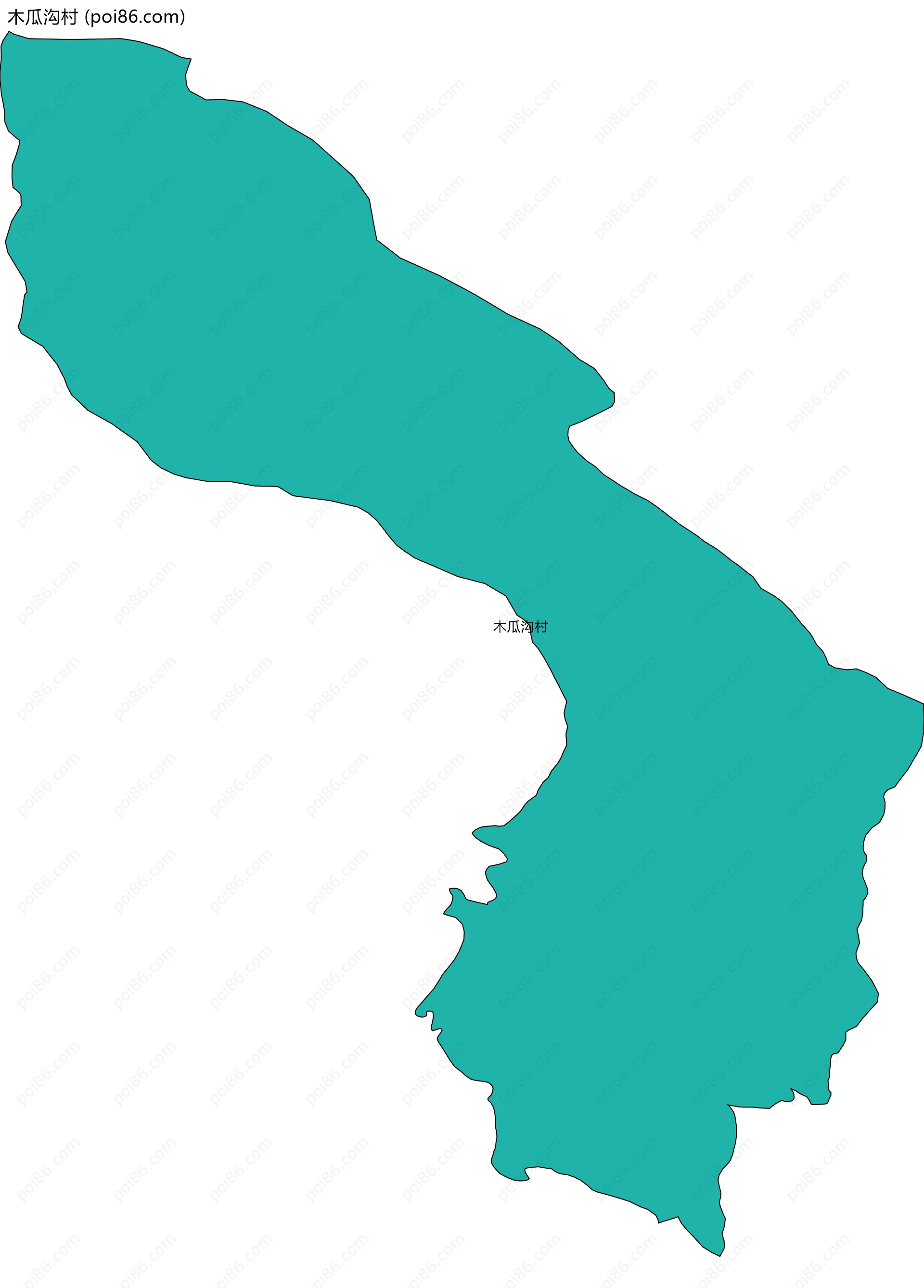 木瓜沟村边界地图