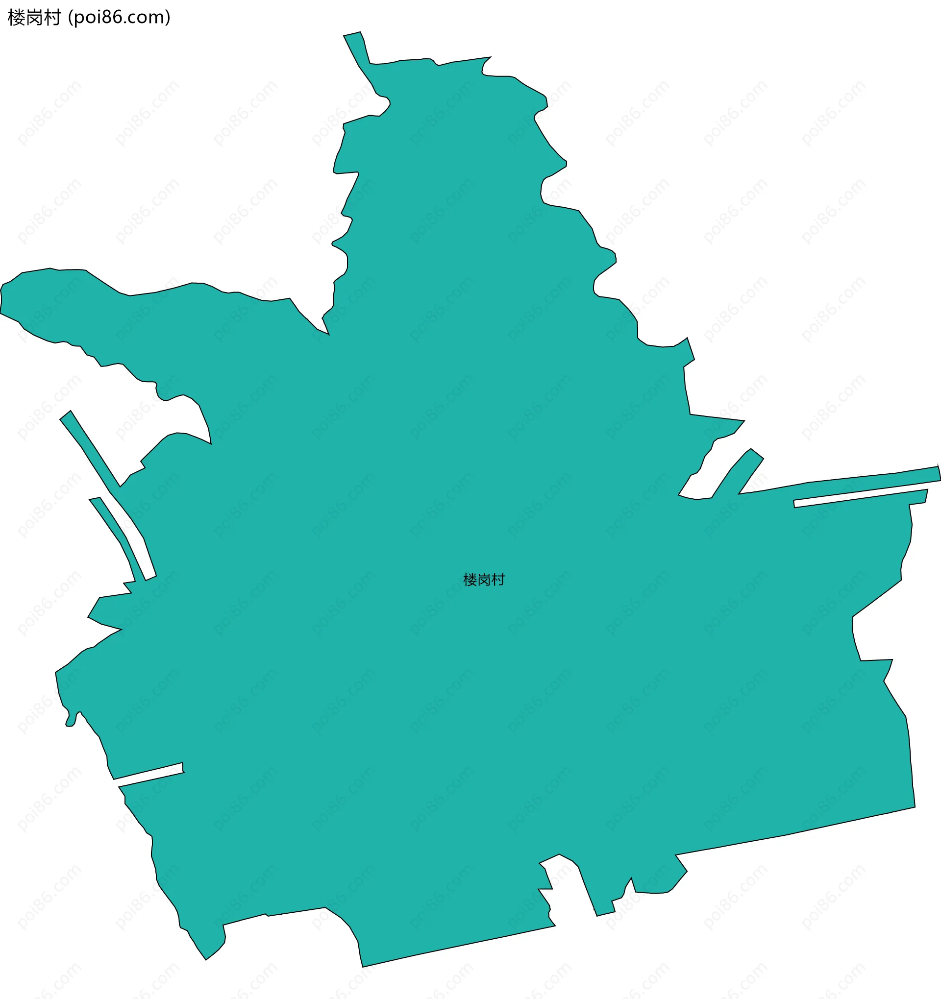 楼岗村边界地图