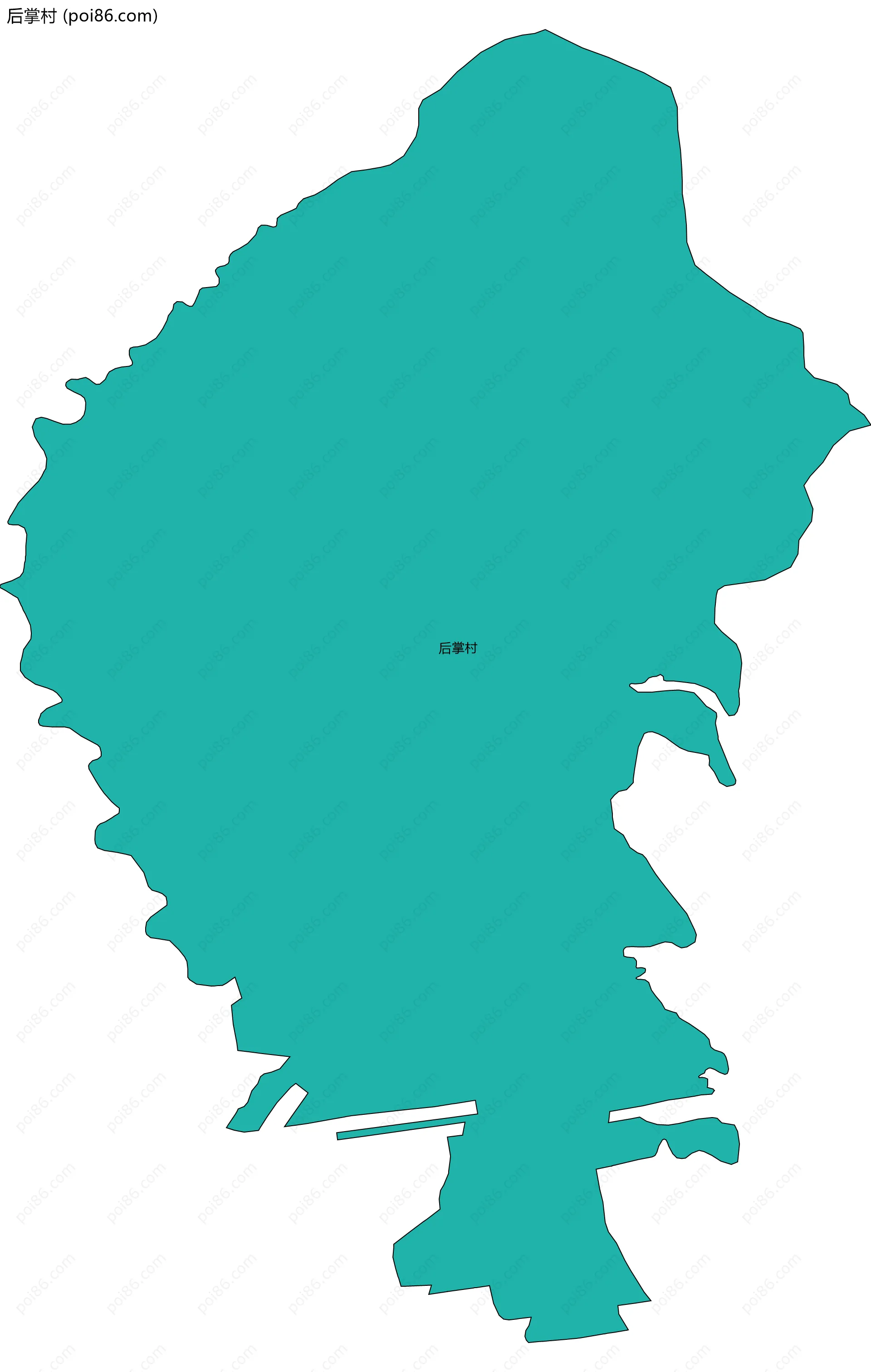 后掌村边界地图