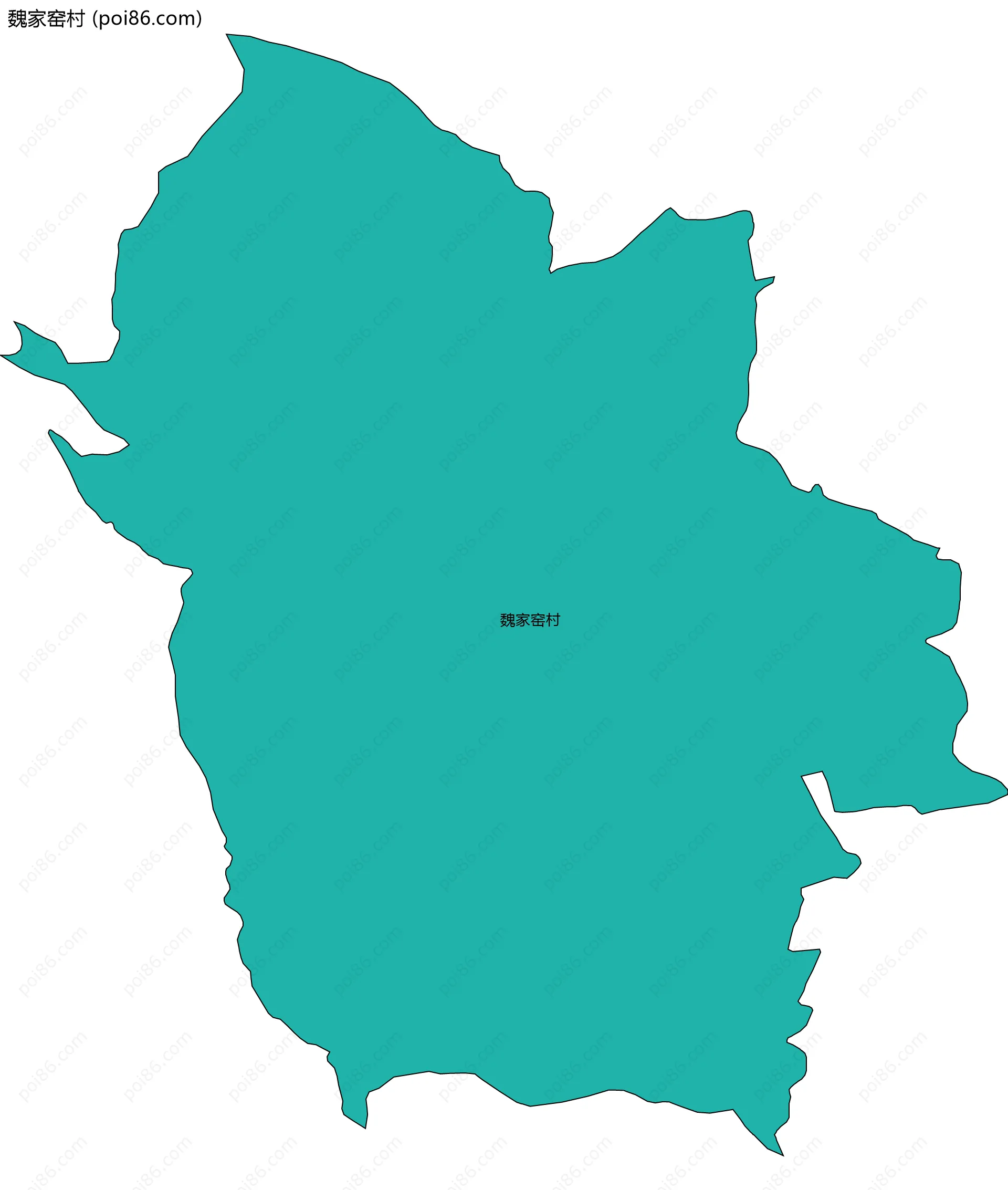 魏家窑村边界地图