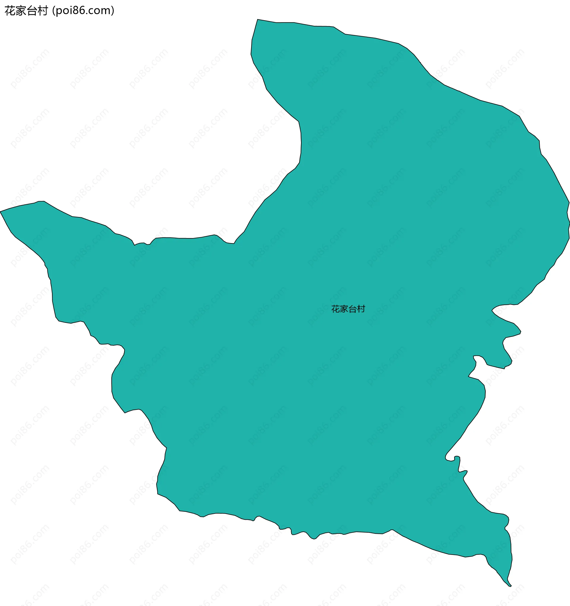 花家台村边界地图