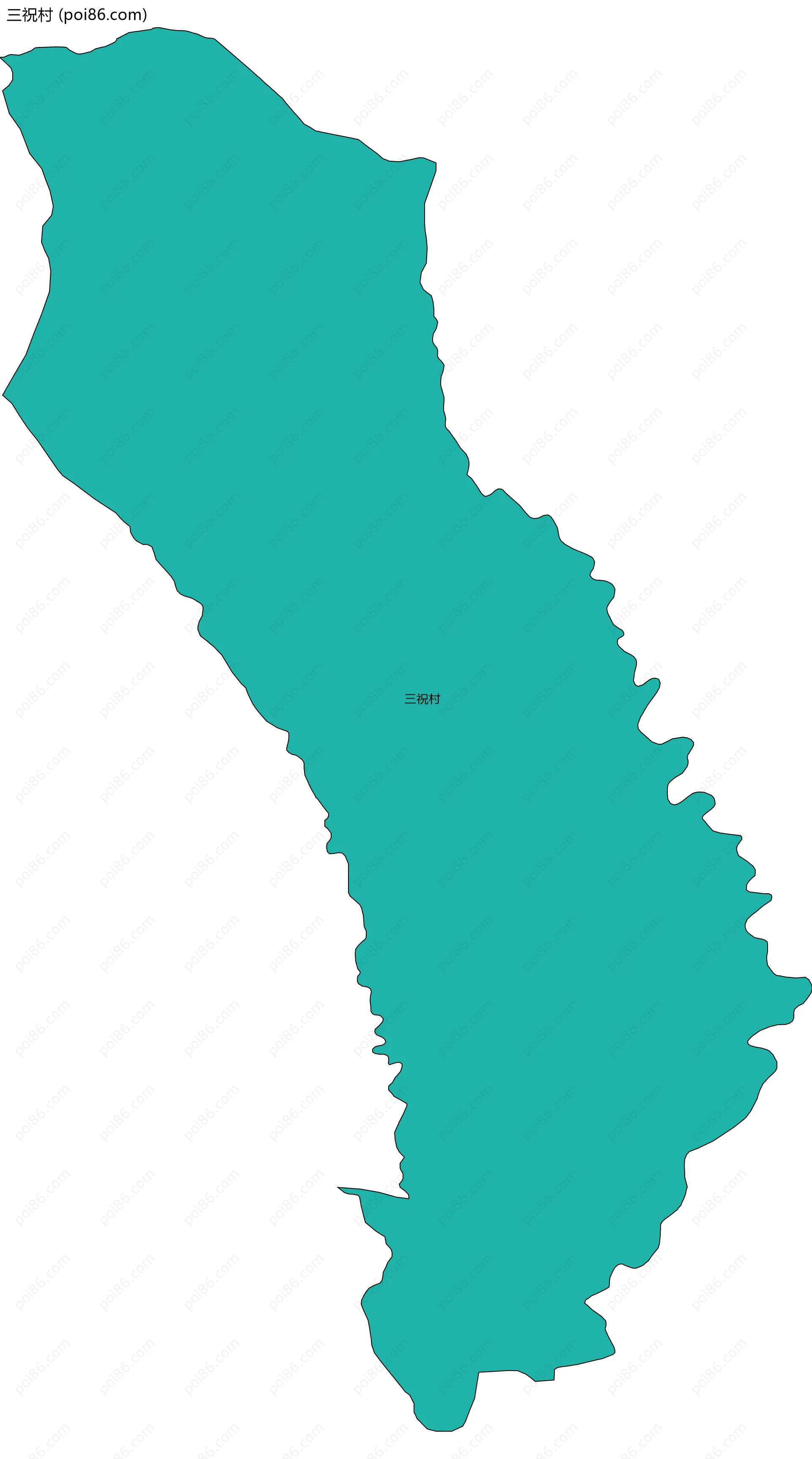 三祝村边界地图