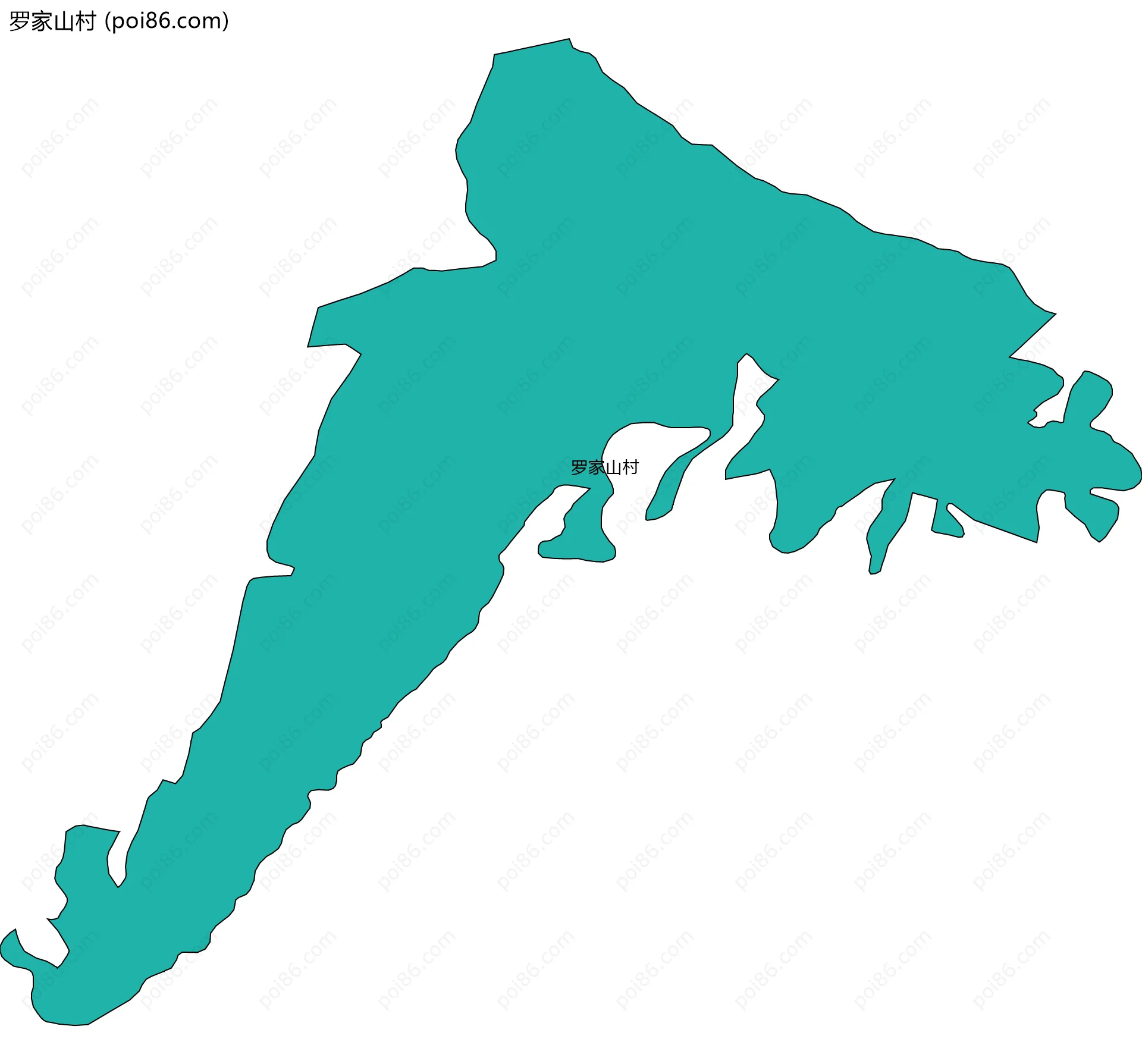 罗家山村边界地图