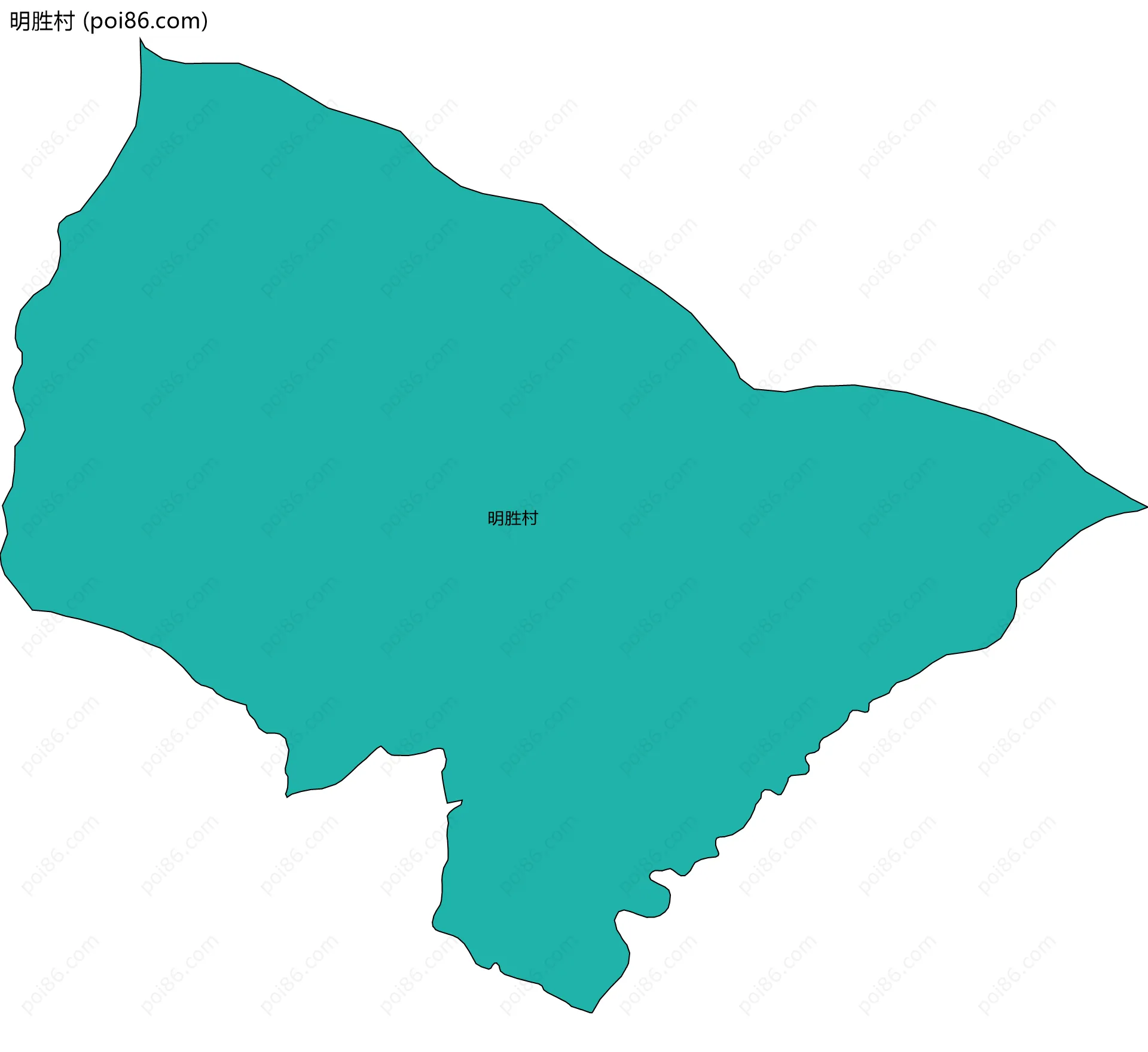 明胜村边界地图