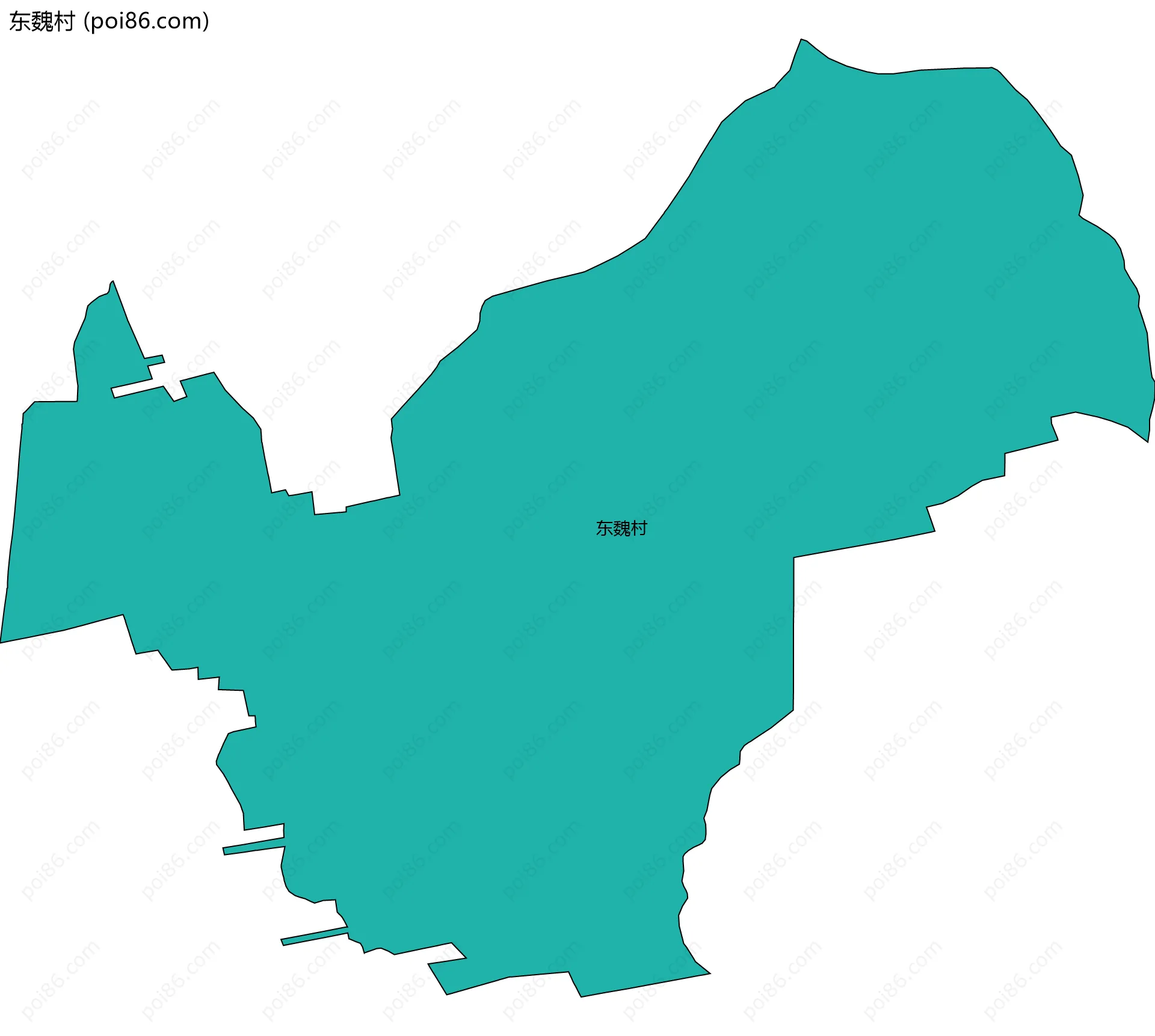 东魏村边界地图
