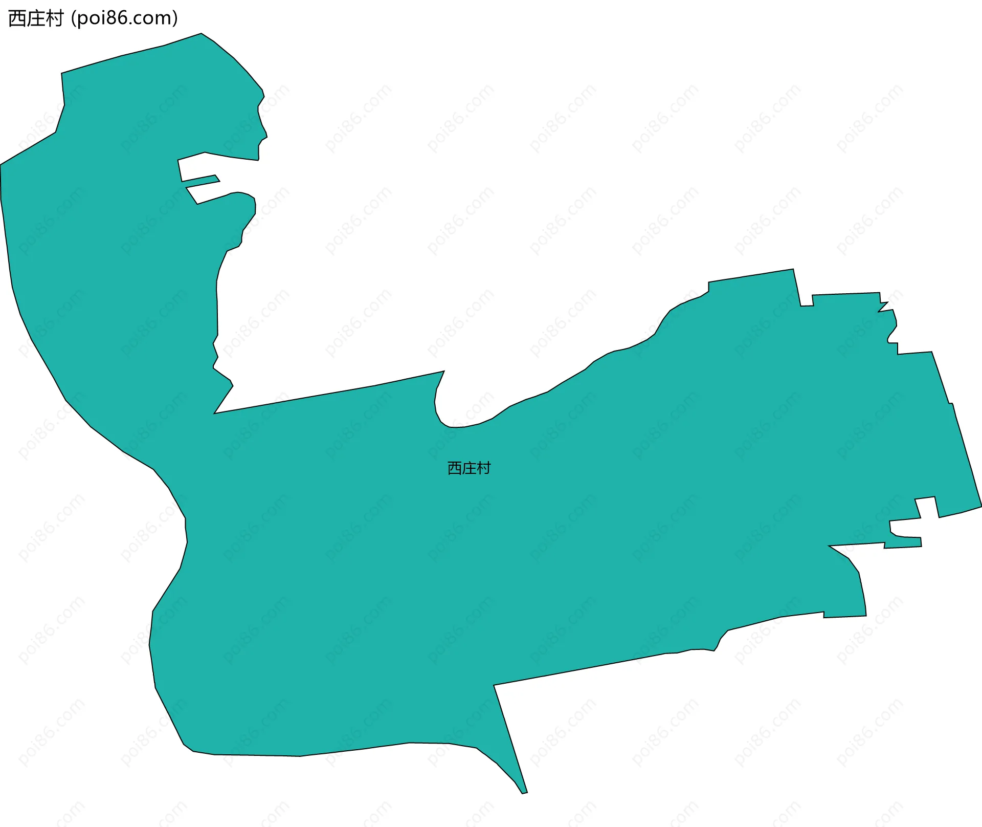 西庄村边界地图