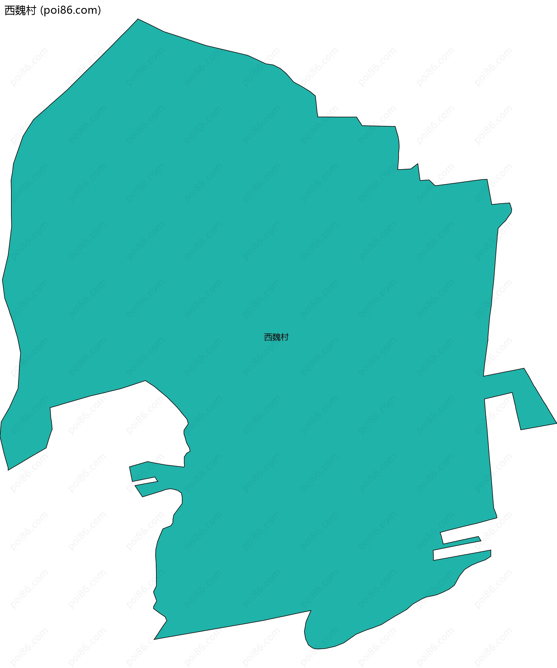 西魏村边界地图