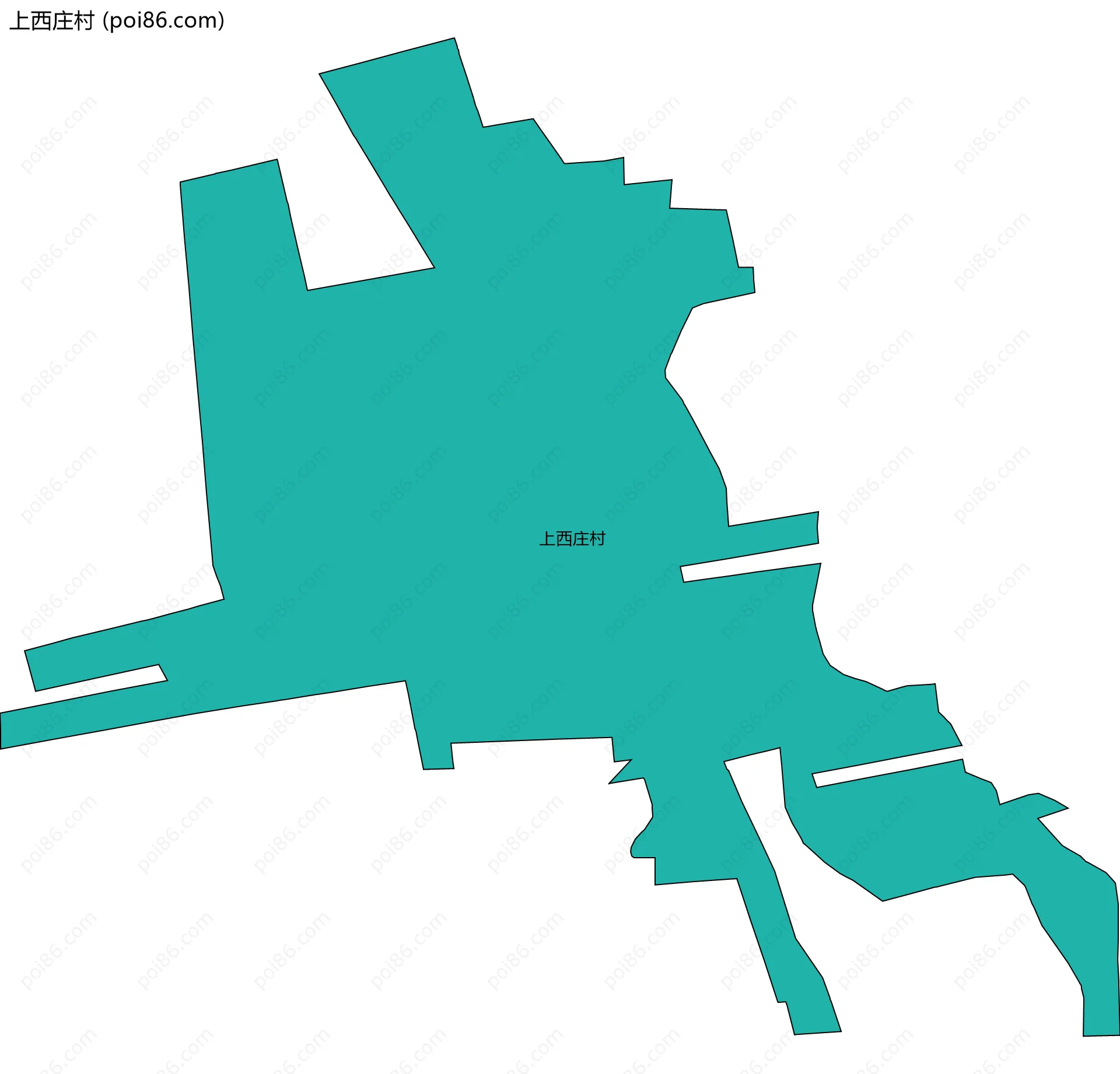 上西庄村边界地图