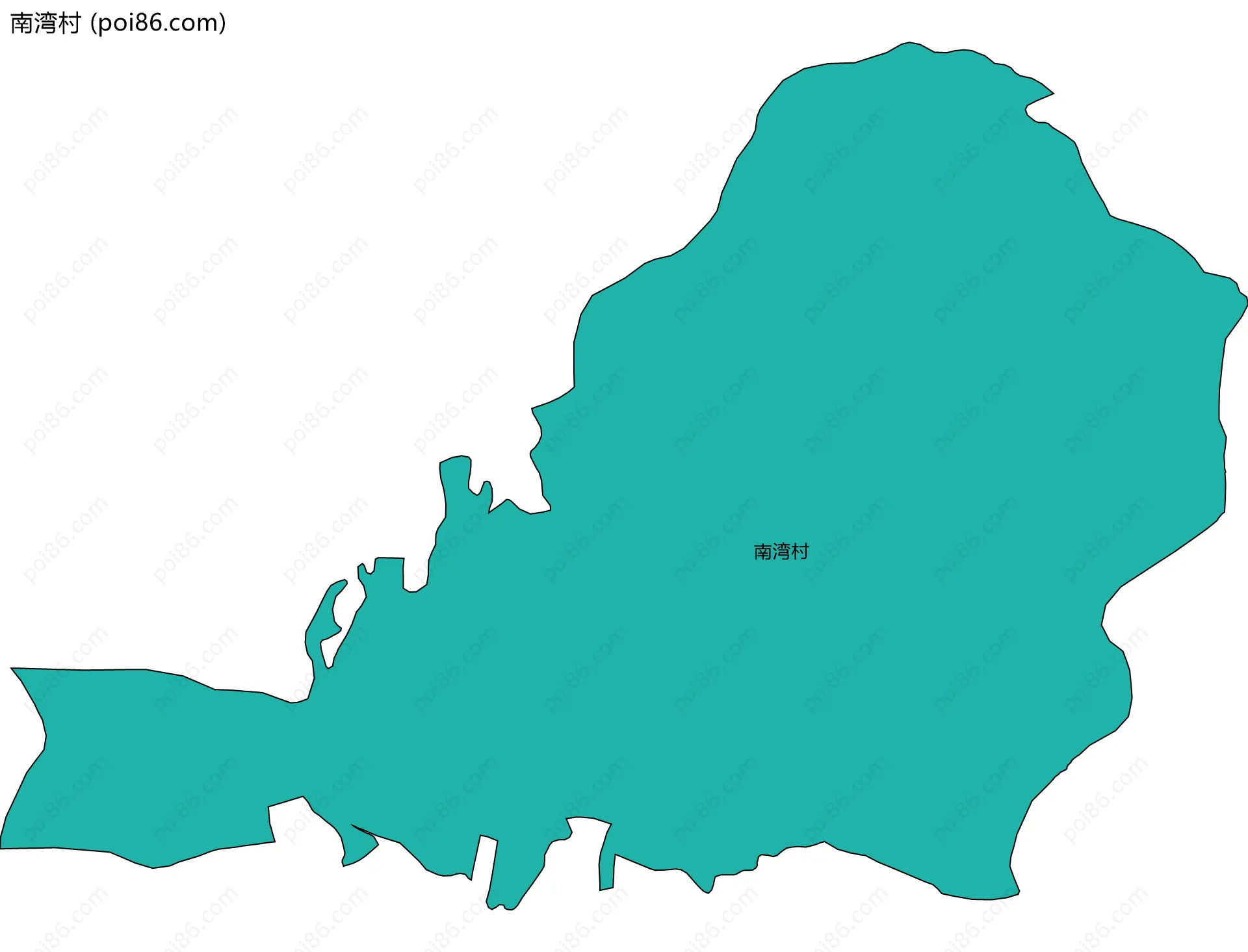 南湾村边界地图