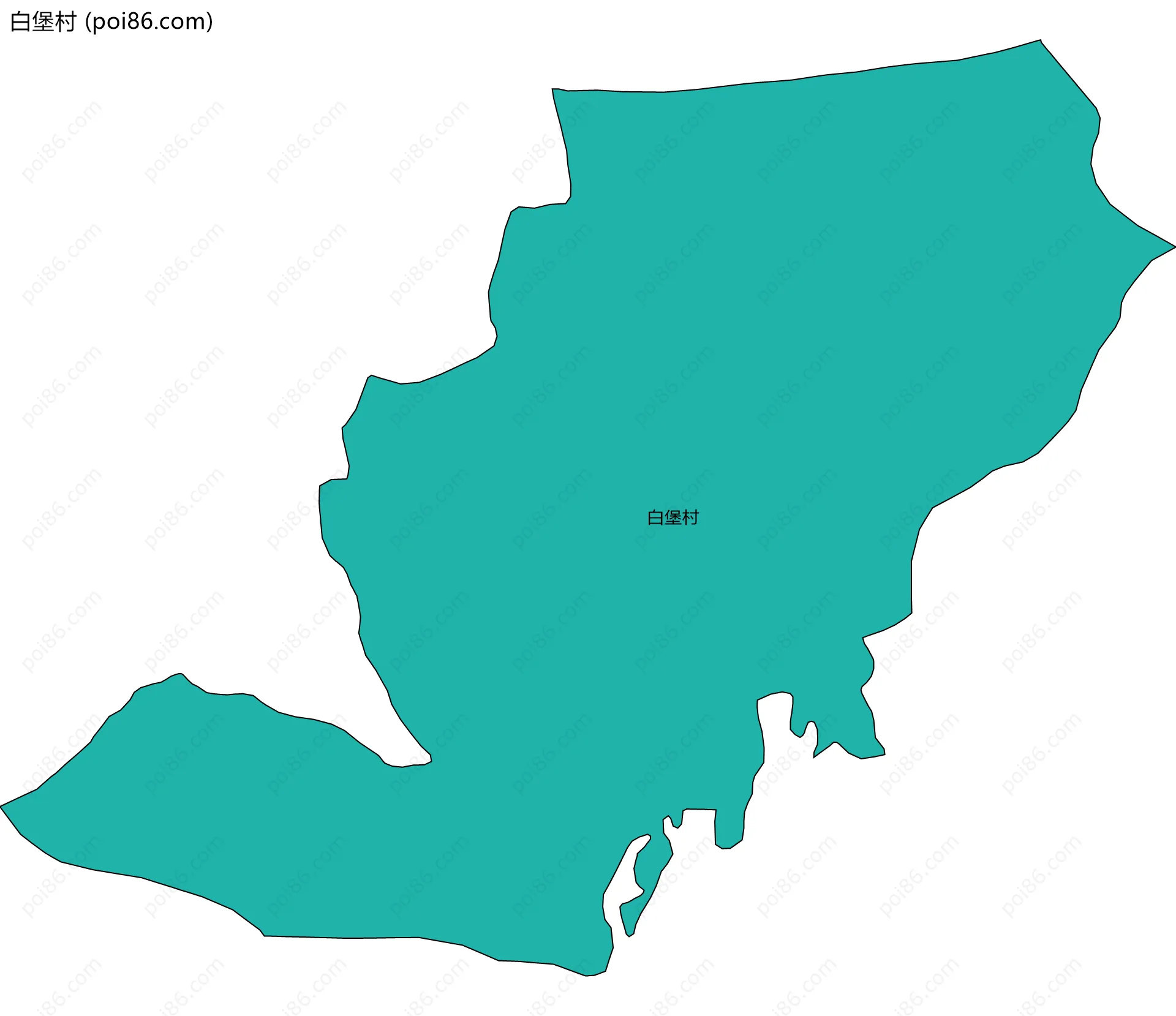 白堡村边界地图