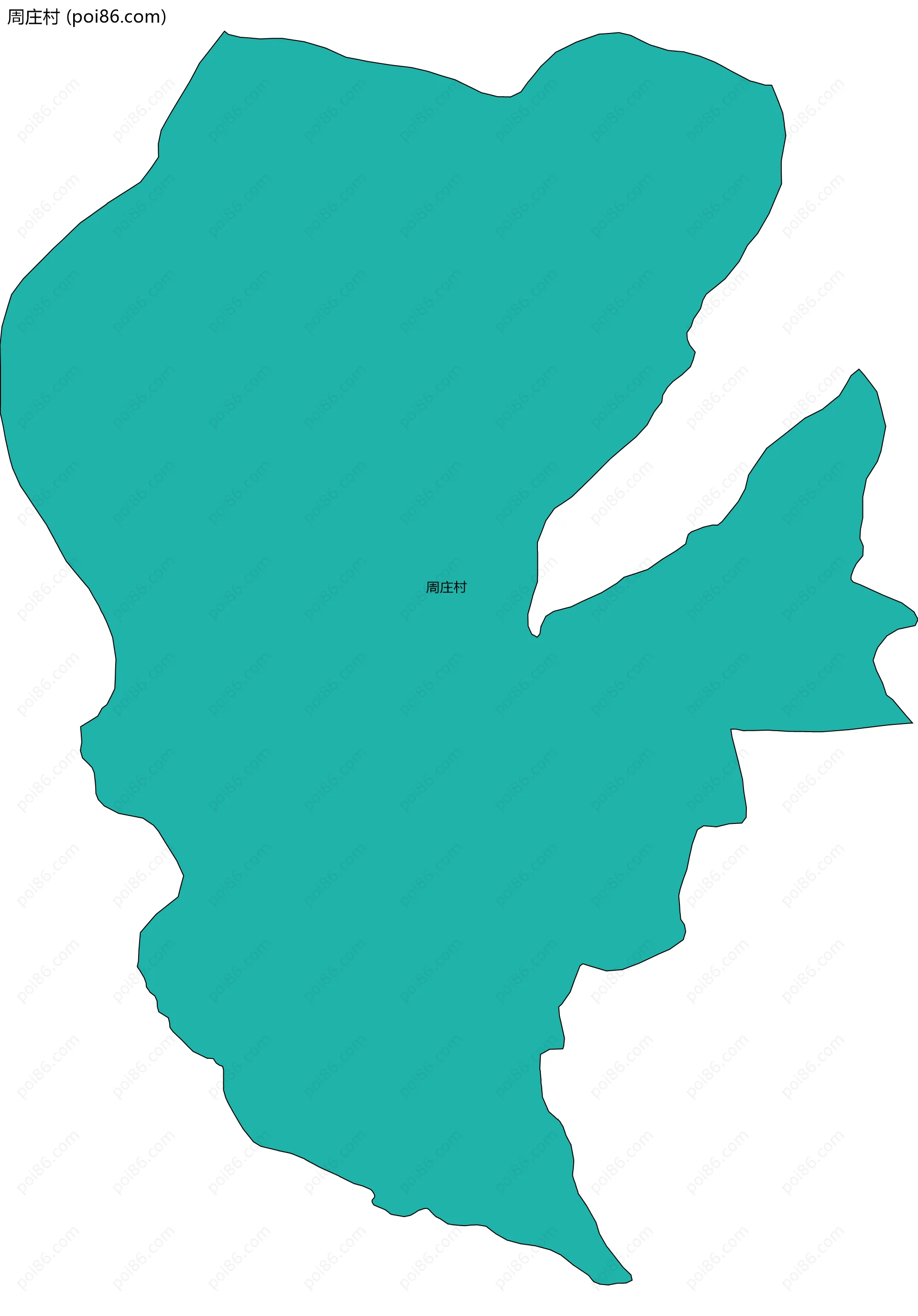 周庄村边界地图