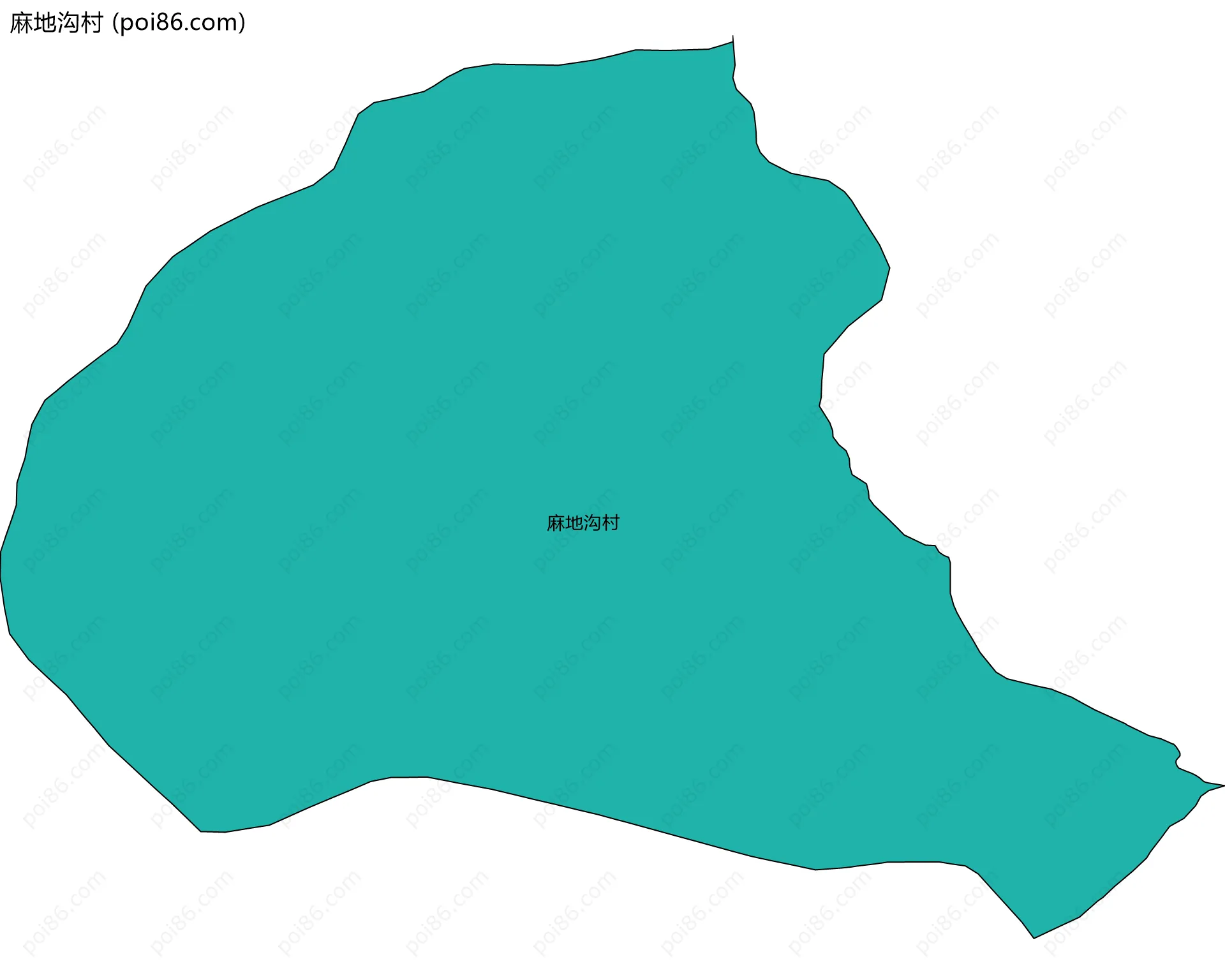 麻地沟村边界地图