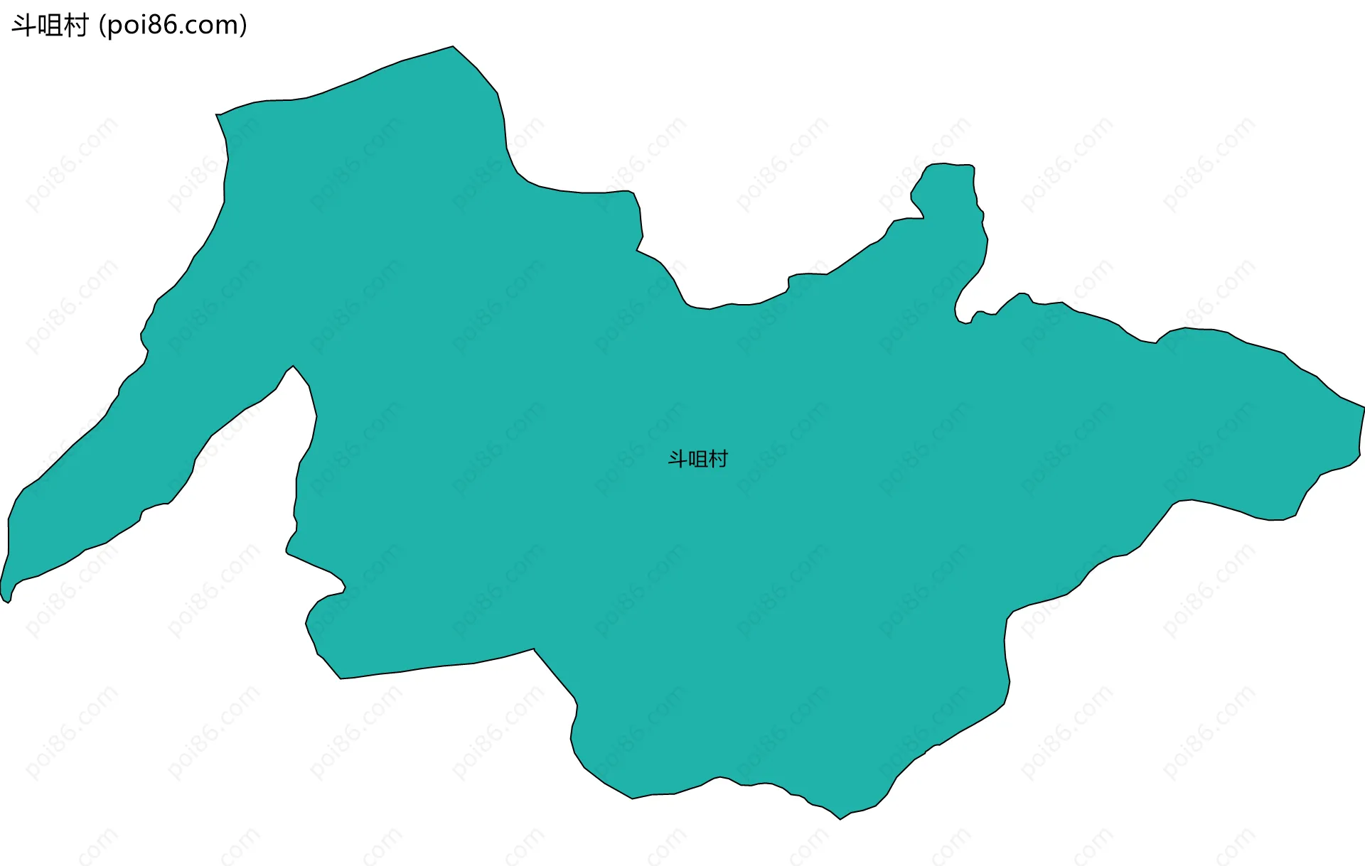斗咀村边界地图