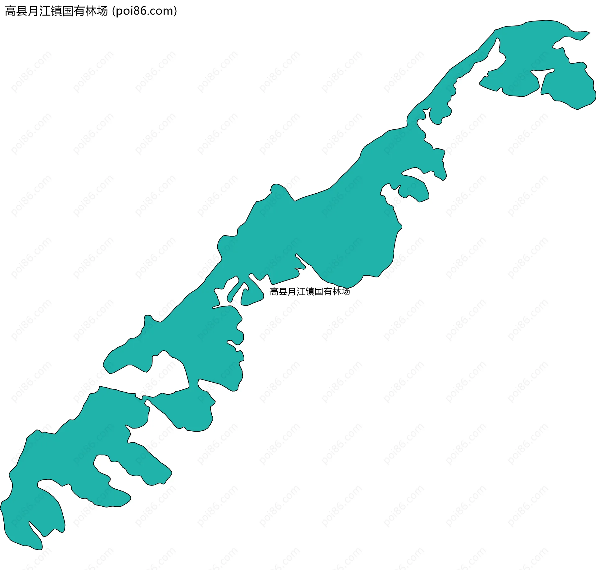 高县月江镇国有林场边界地图