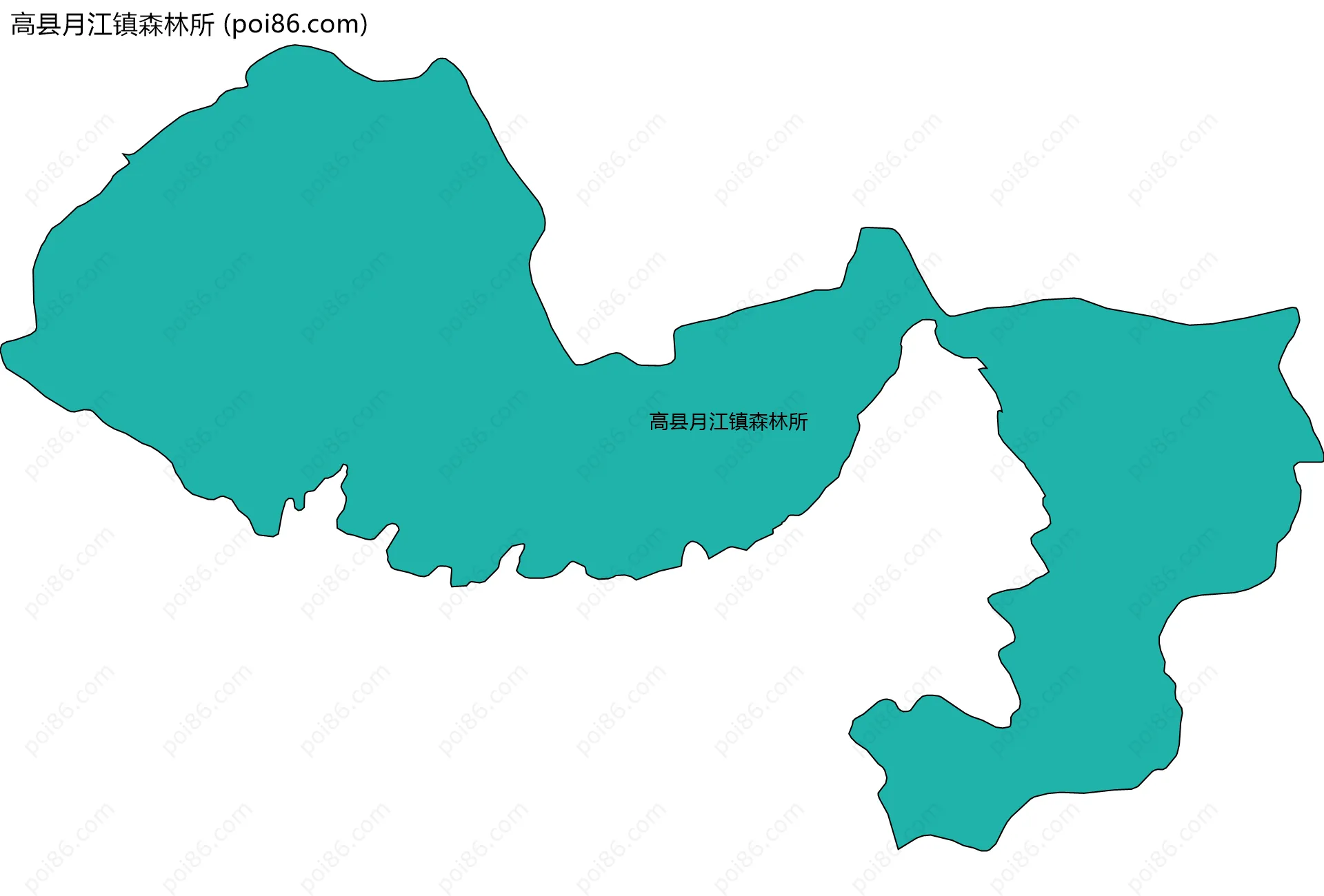 高县月江镇森林所边界地图