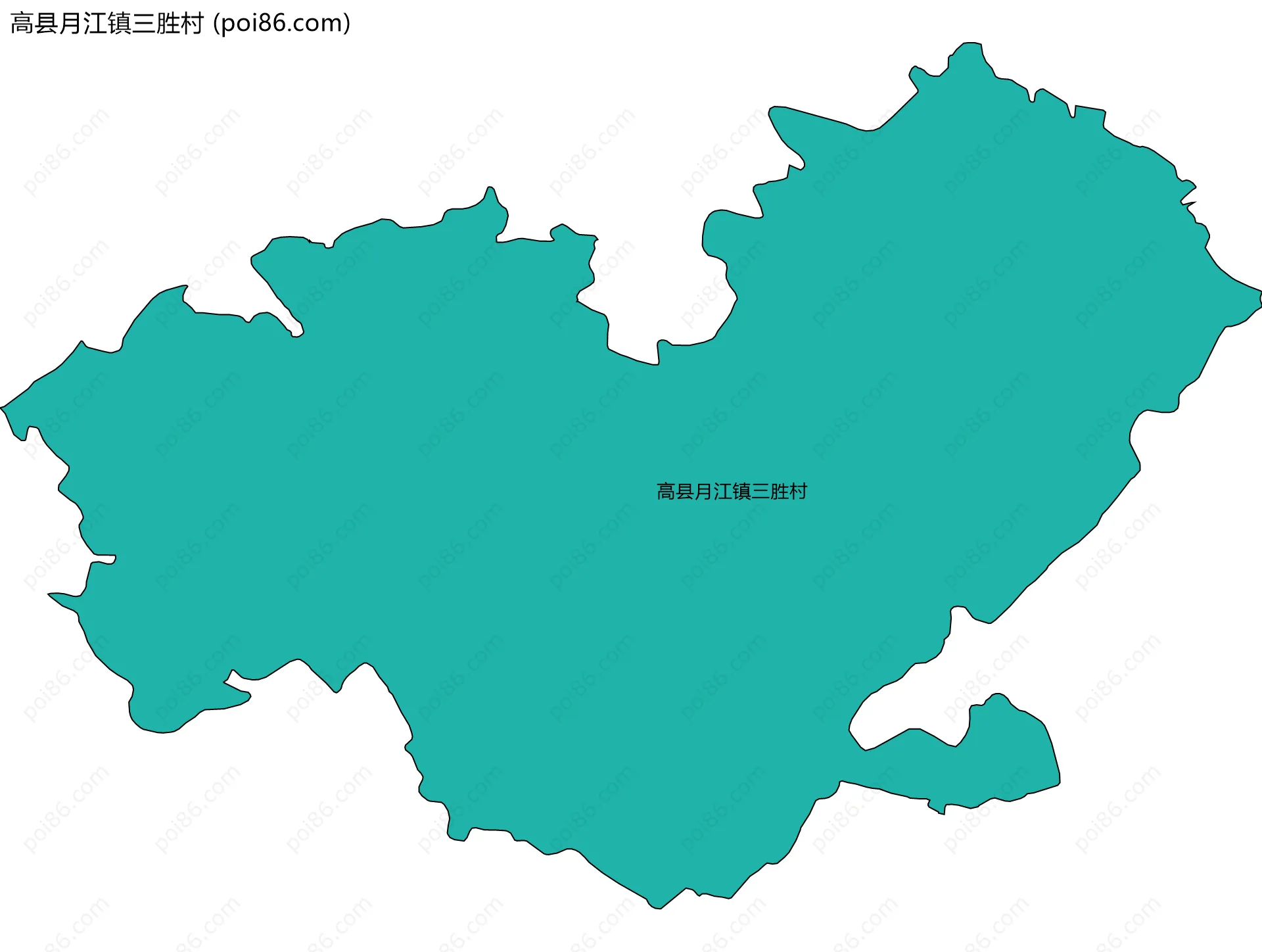 高县月江镇三胜村边界地图