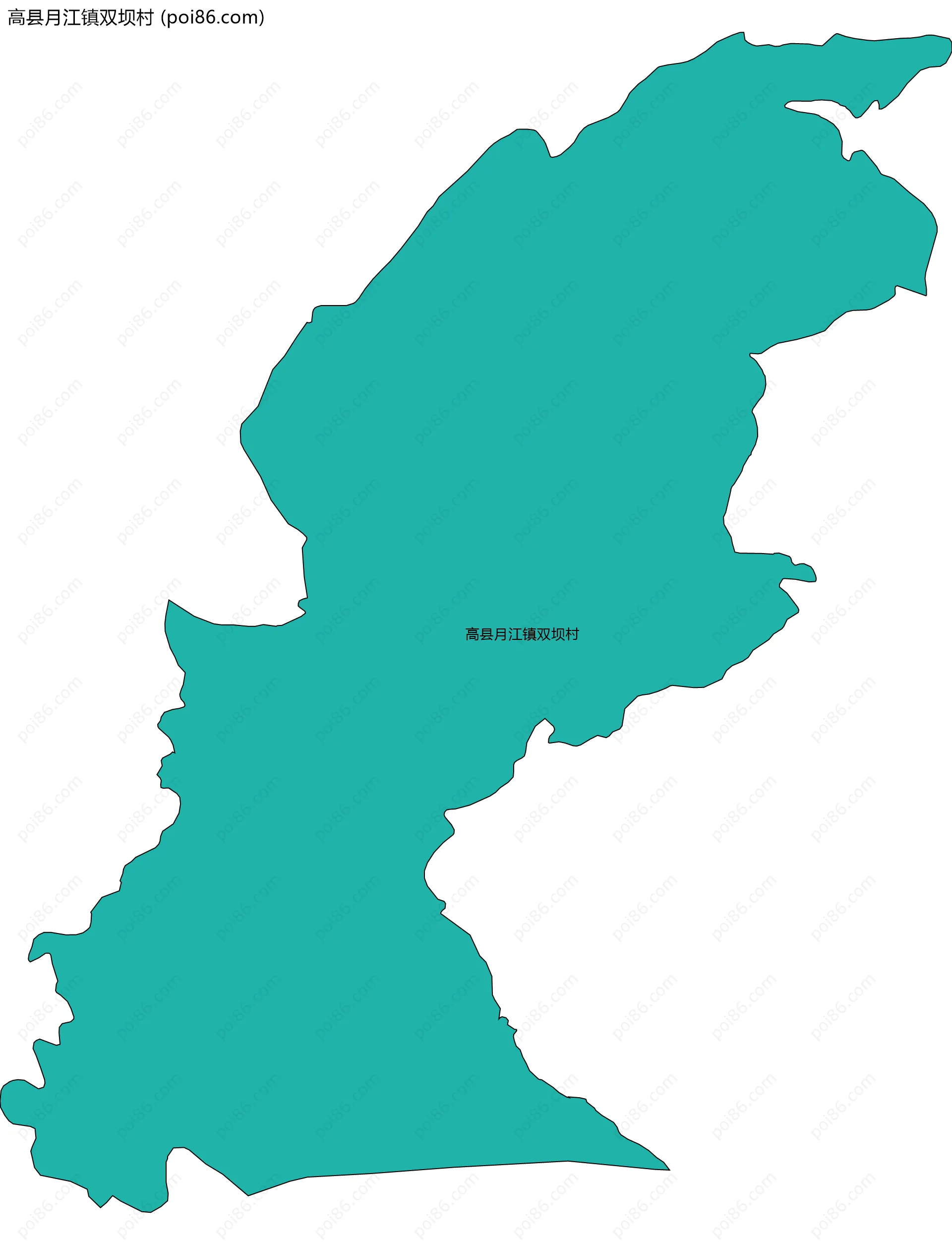 高县月江镇双坝村边界地图