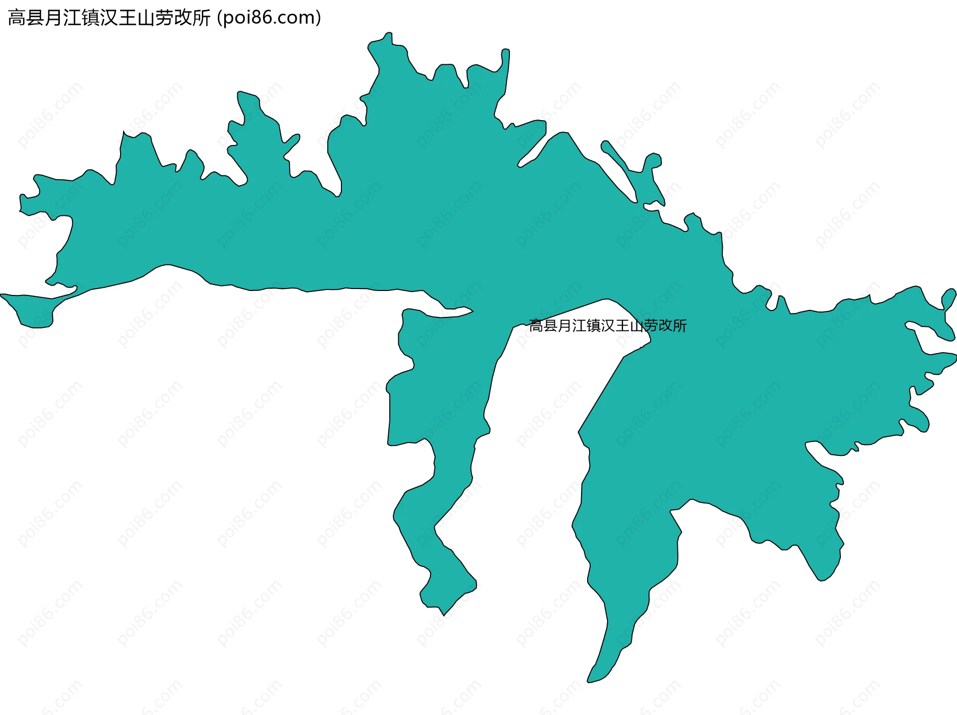 高县月江镇汉王山劳改所边界地图