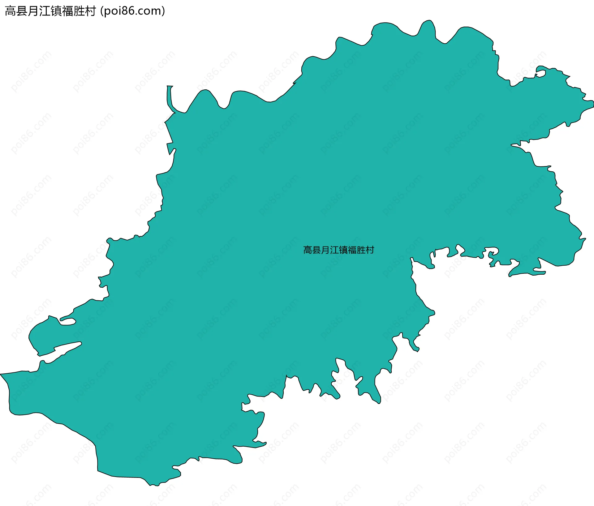 高县月江镇福胜村边界地图