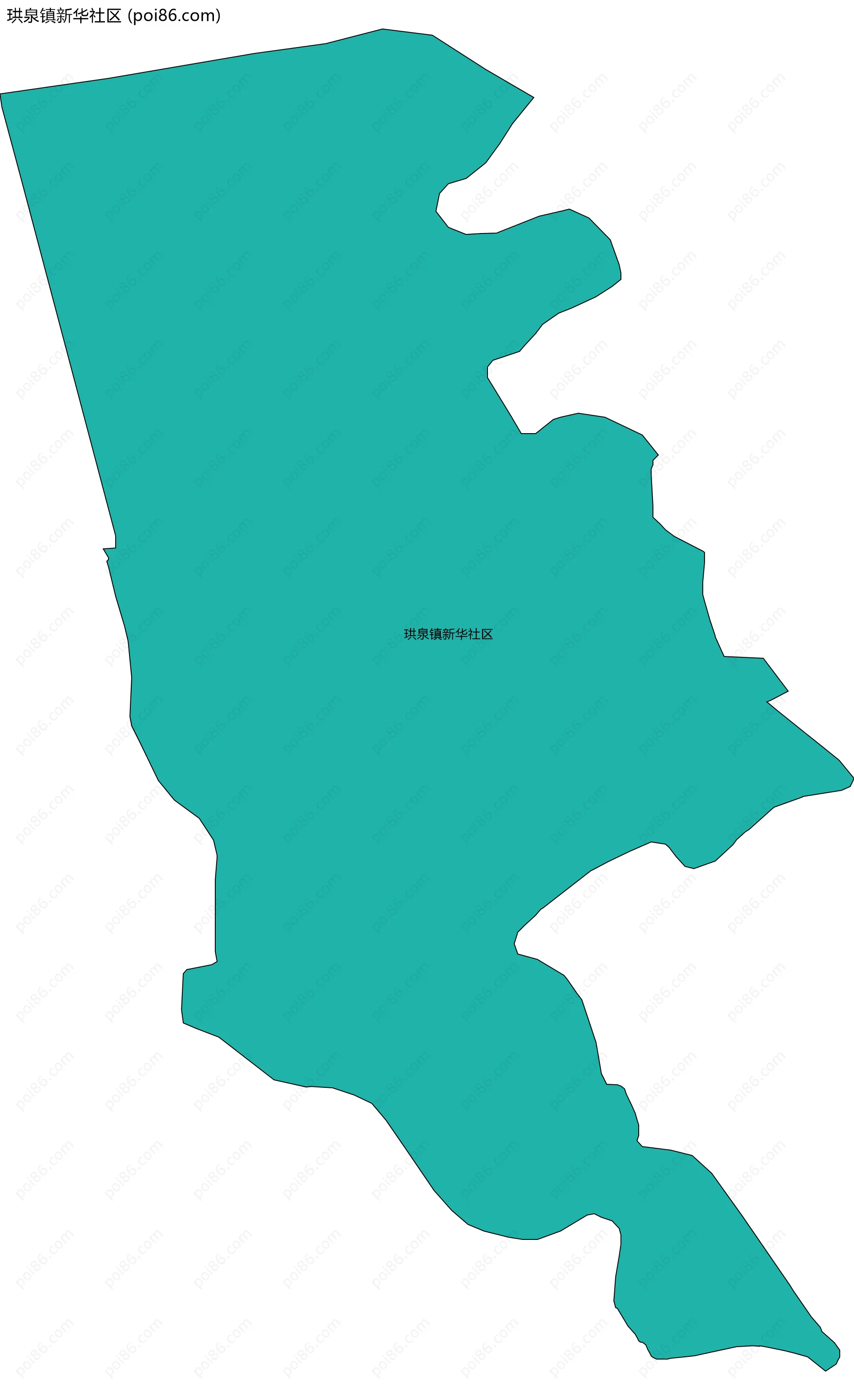 珙泉镇新华社区边界地图