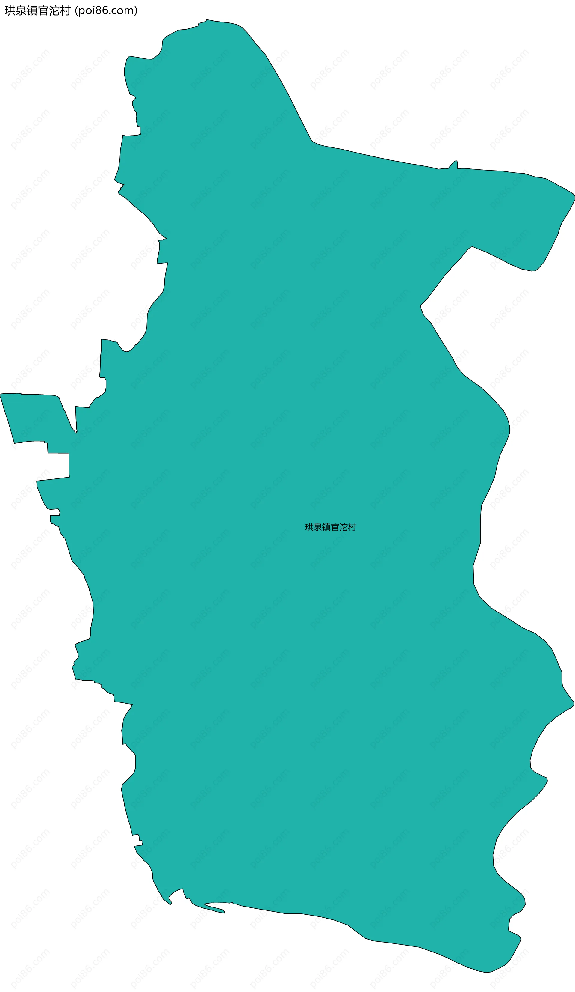 珙泉镇官沱村边界地图