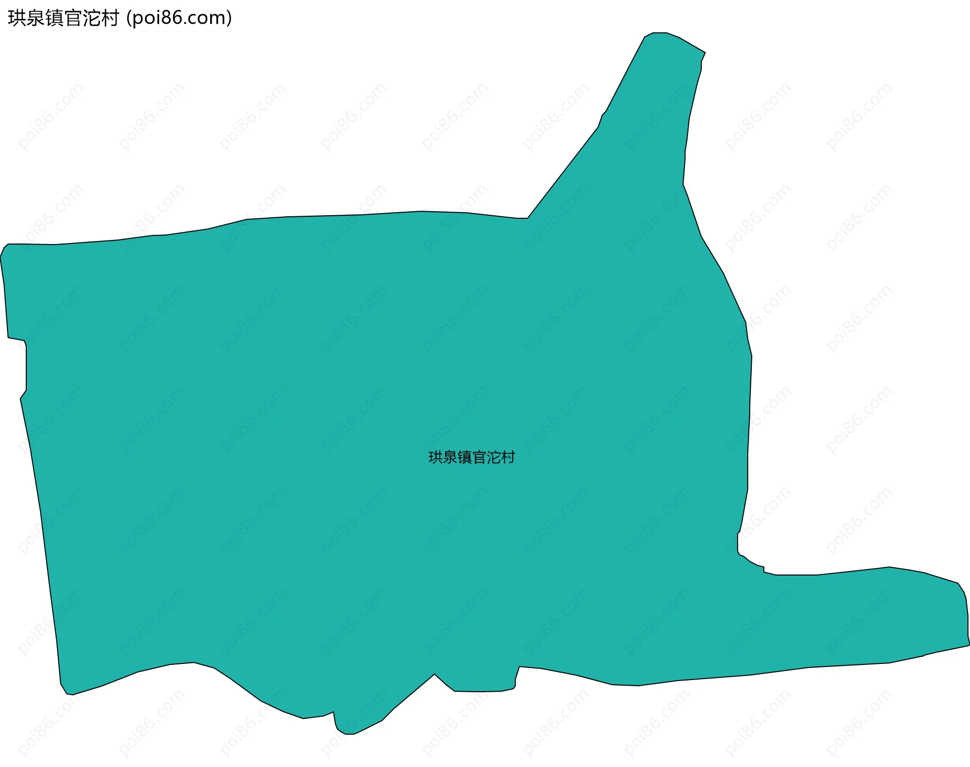 珙泉镇官沱村边界地图