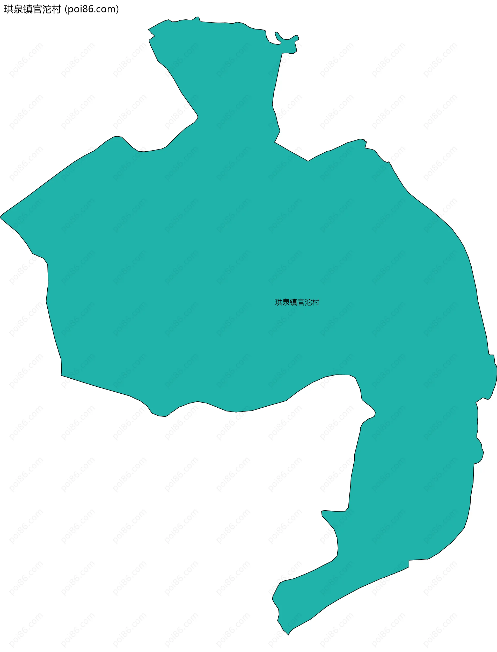 珙泉镇官沱村边界地图