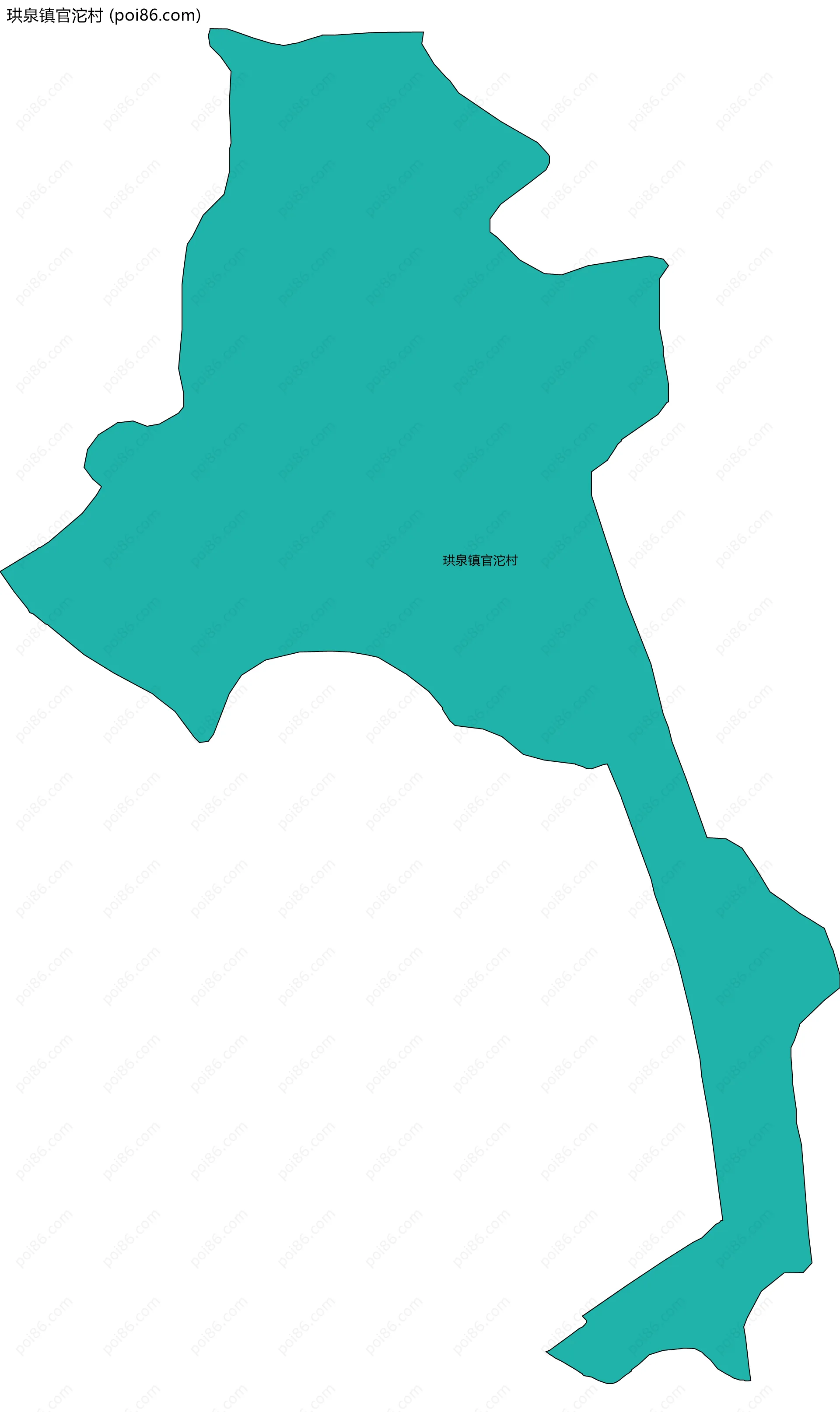 珙泉镇官沱村边界地图