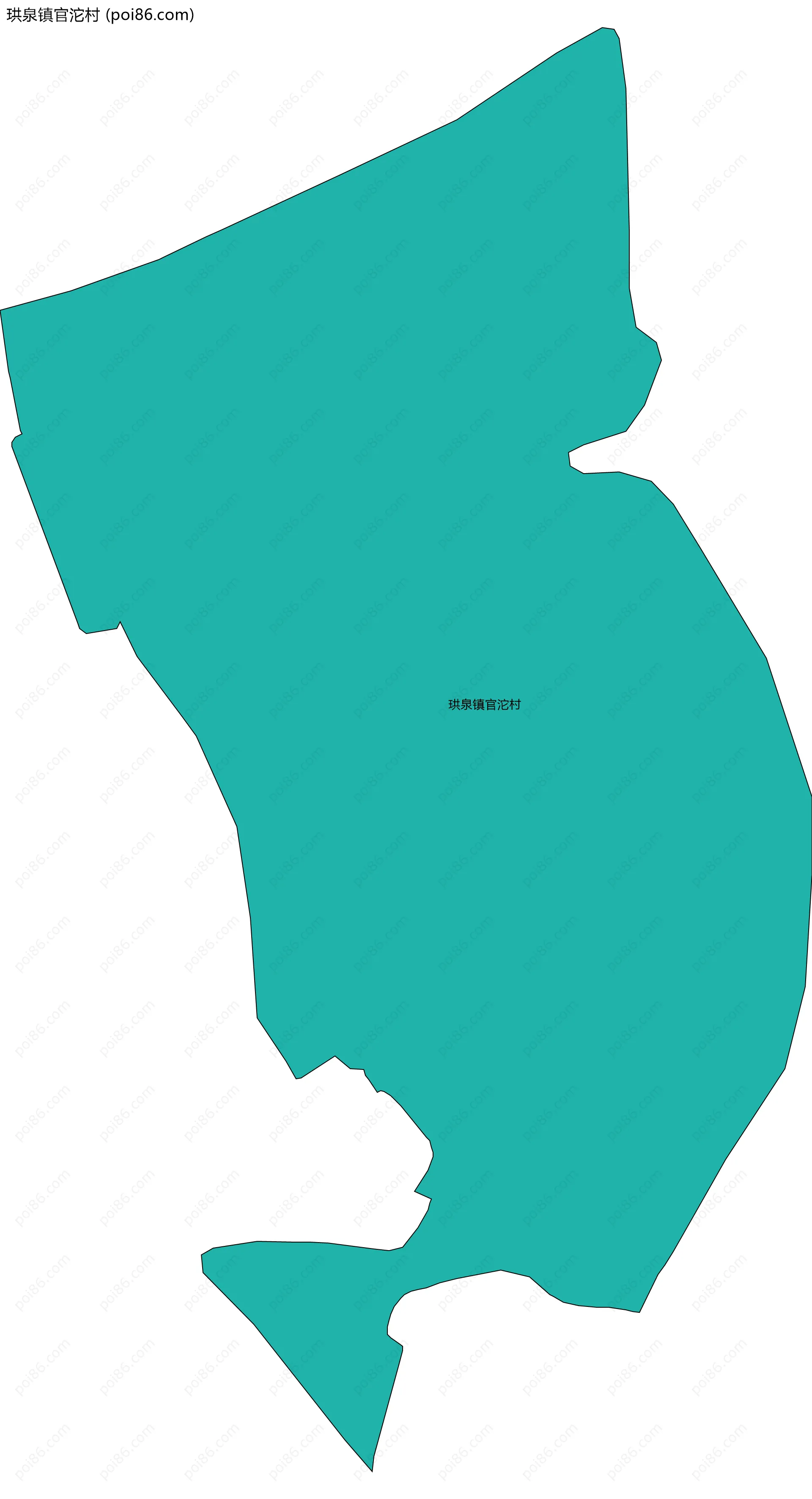 珙泉镇官沱村边界地图