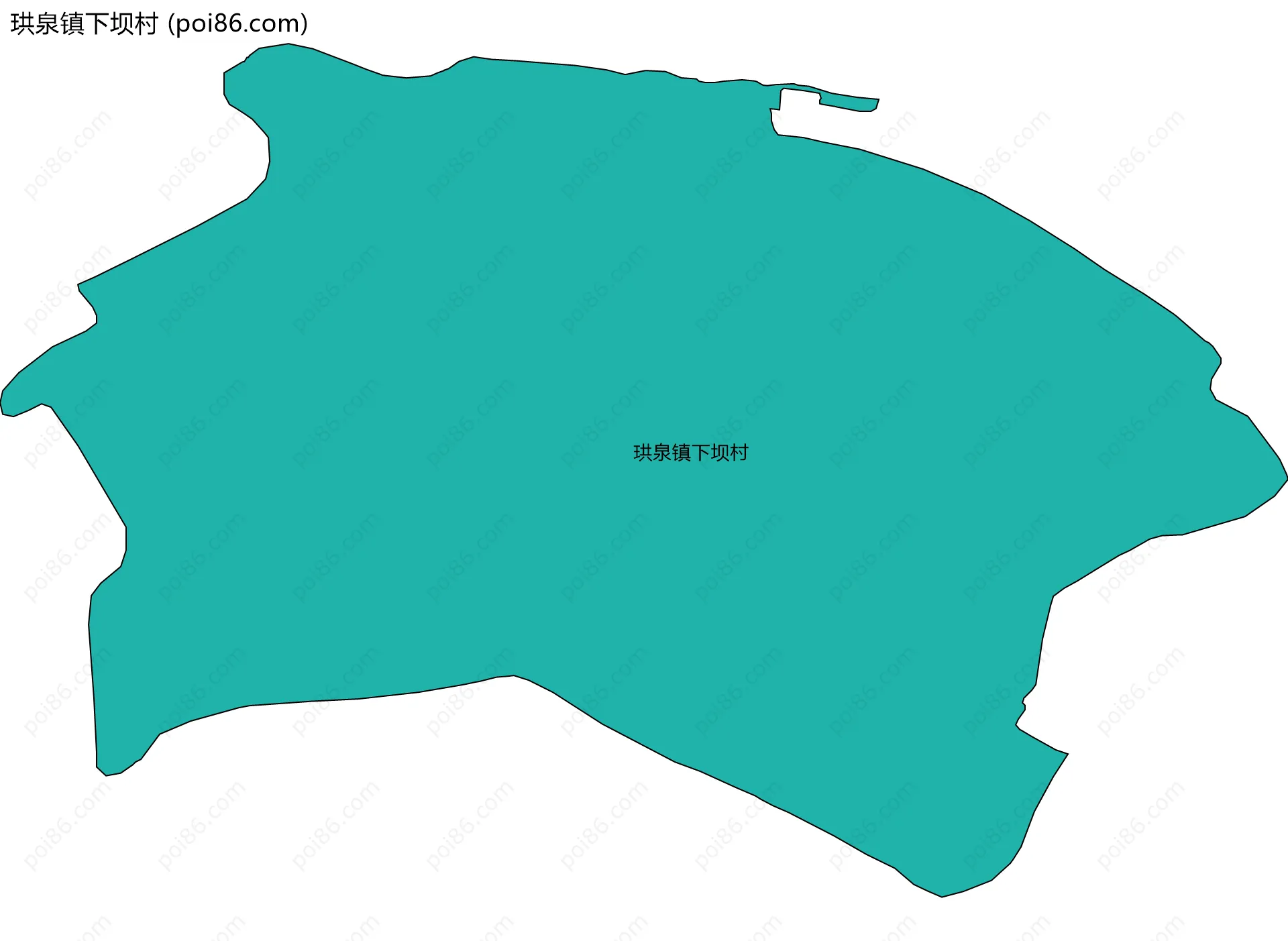 珙泉镇下坝村边界地图