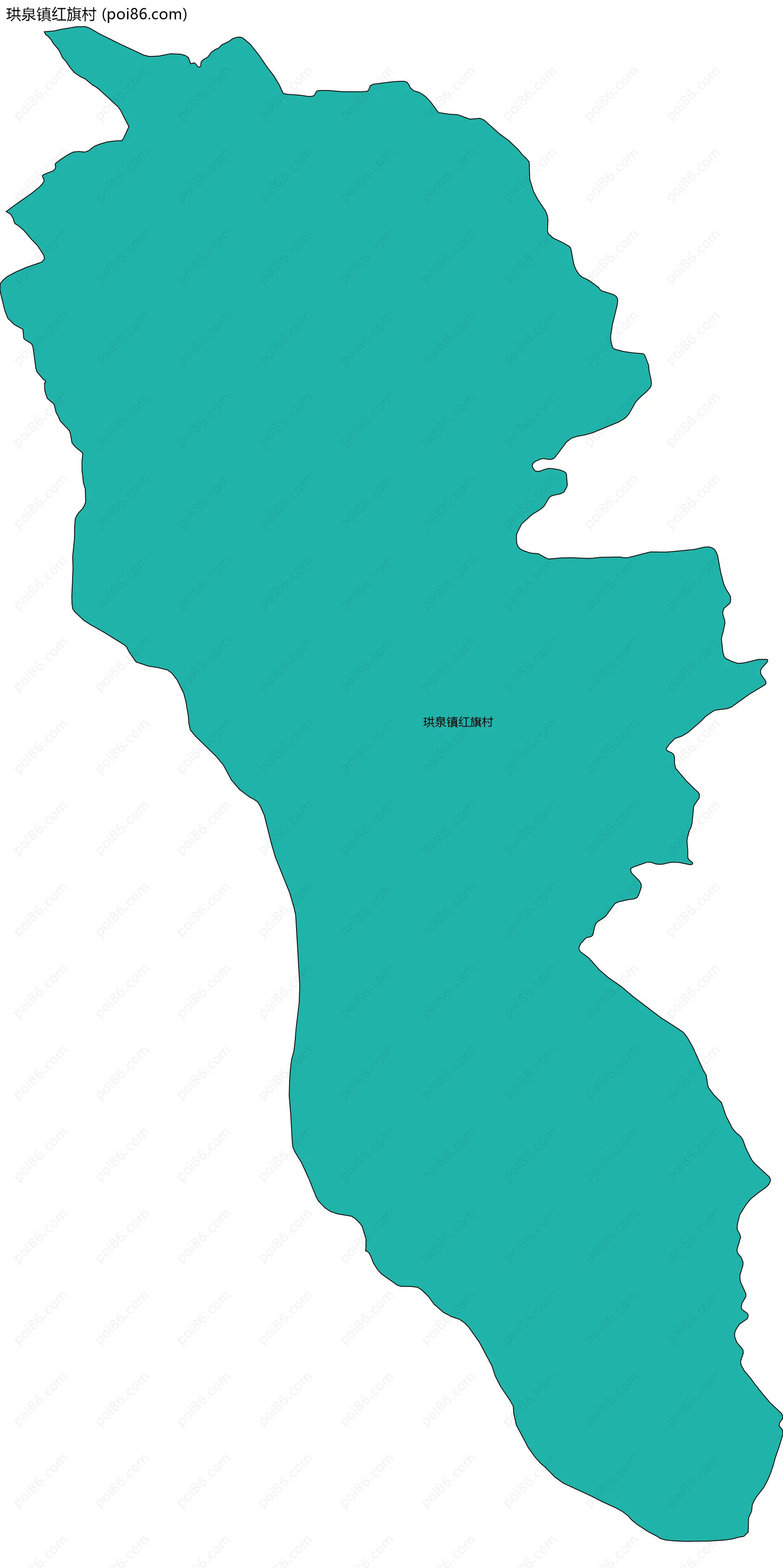 珙泉镇红旗村边界地图