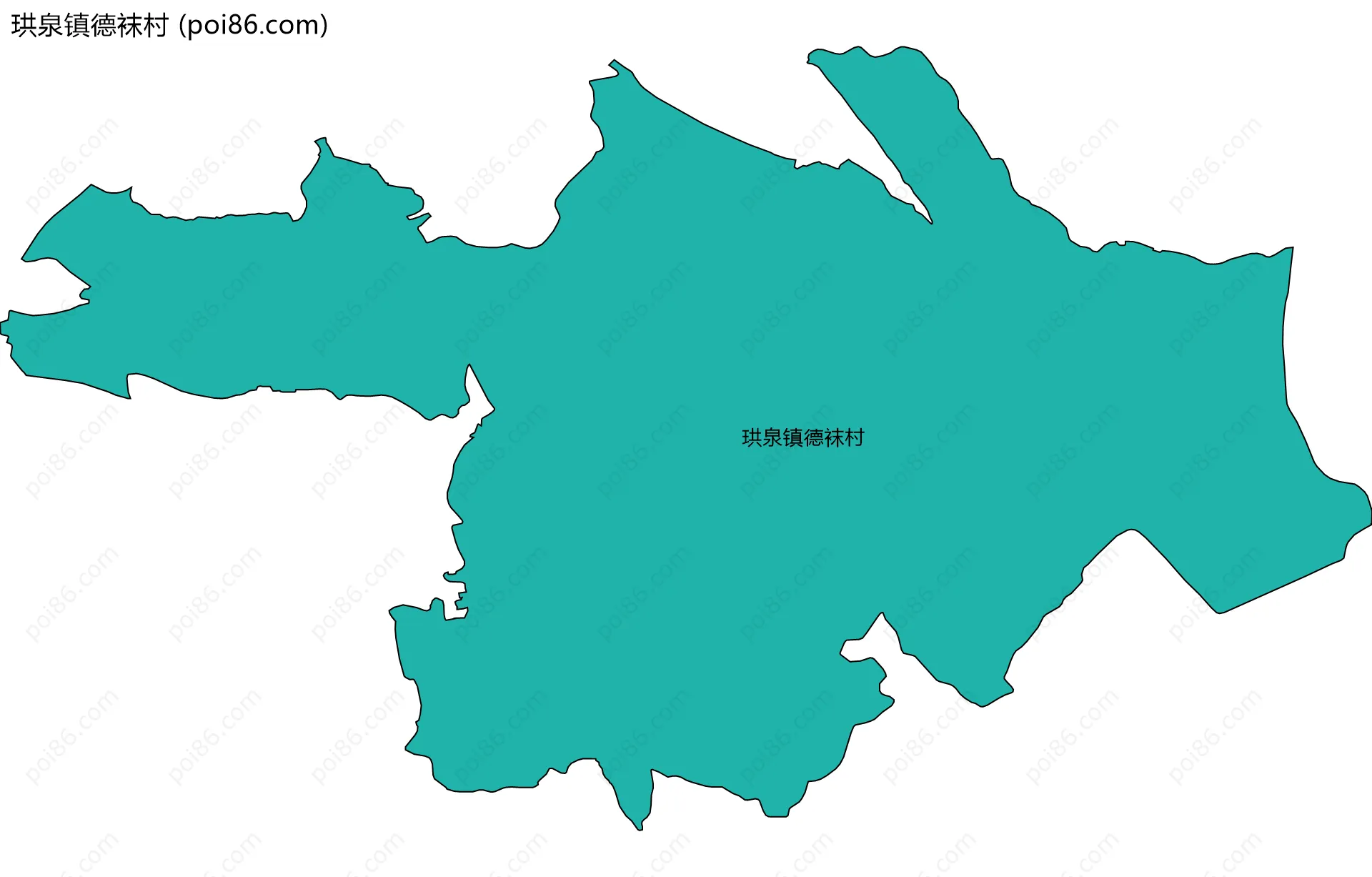 珙泉镇德袜村边界地图