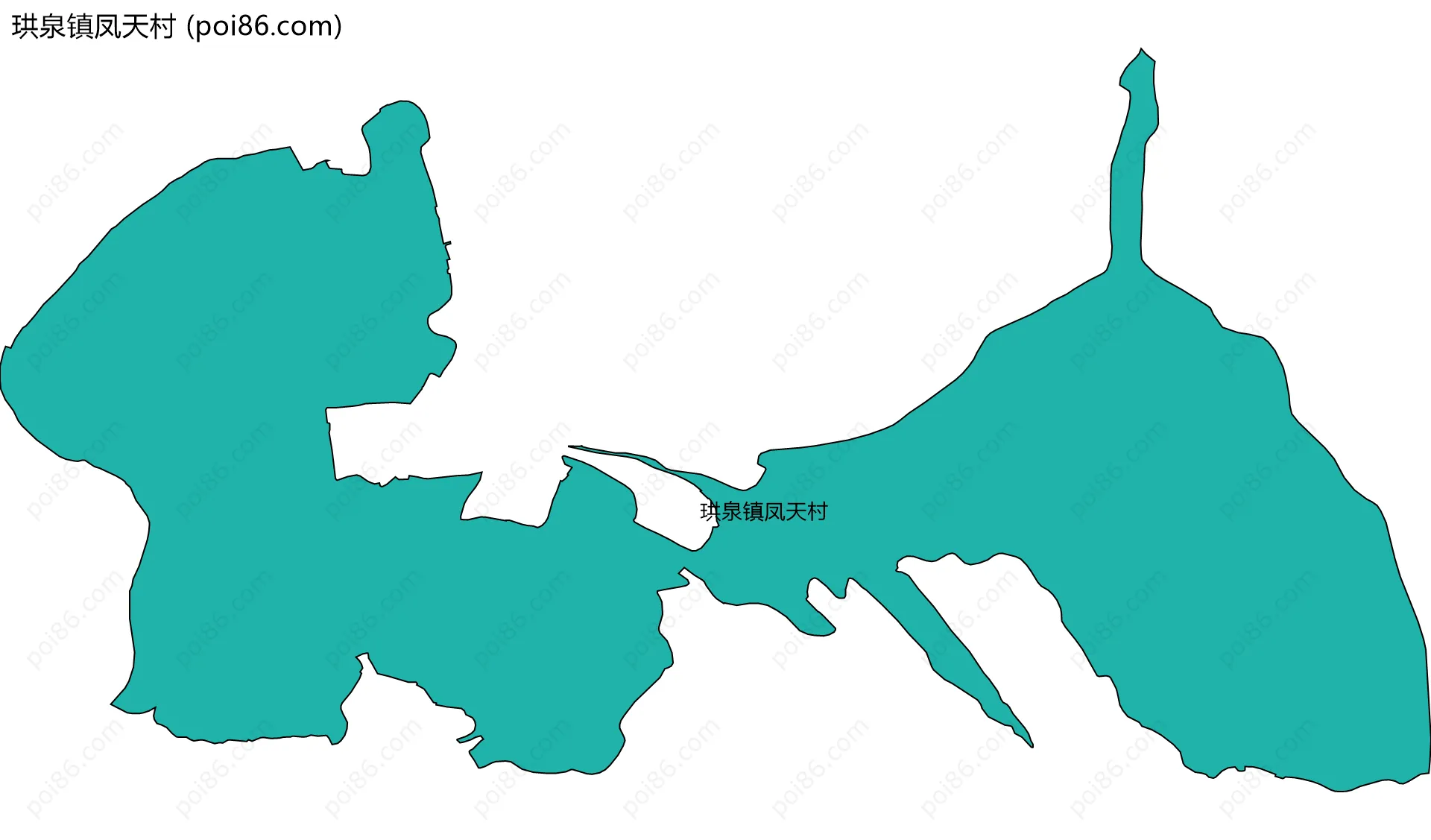 珙泉镇凤天村边界地图