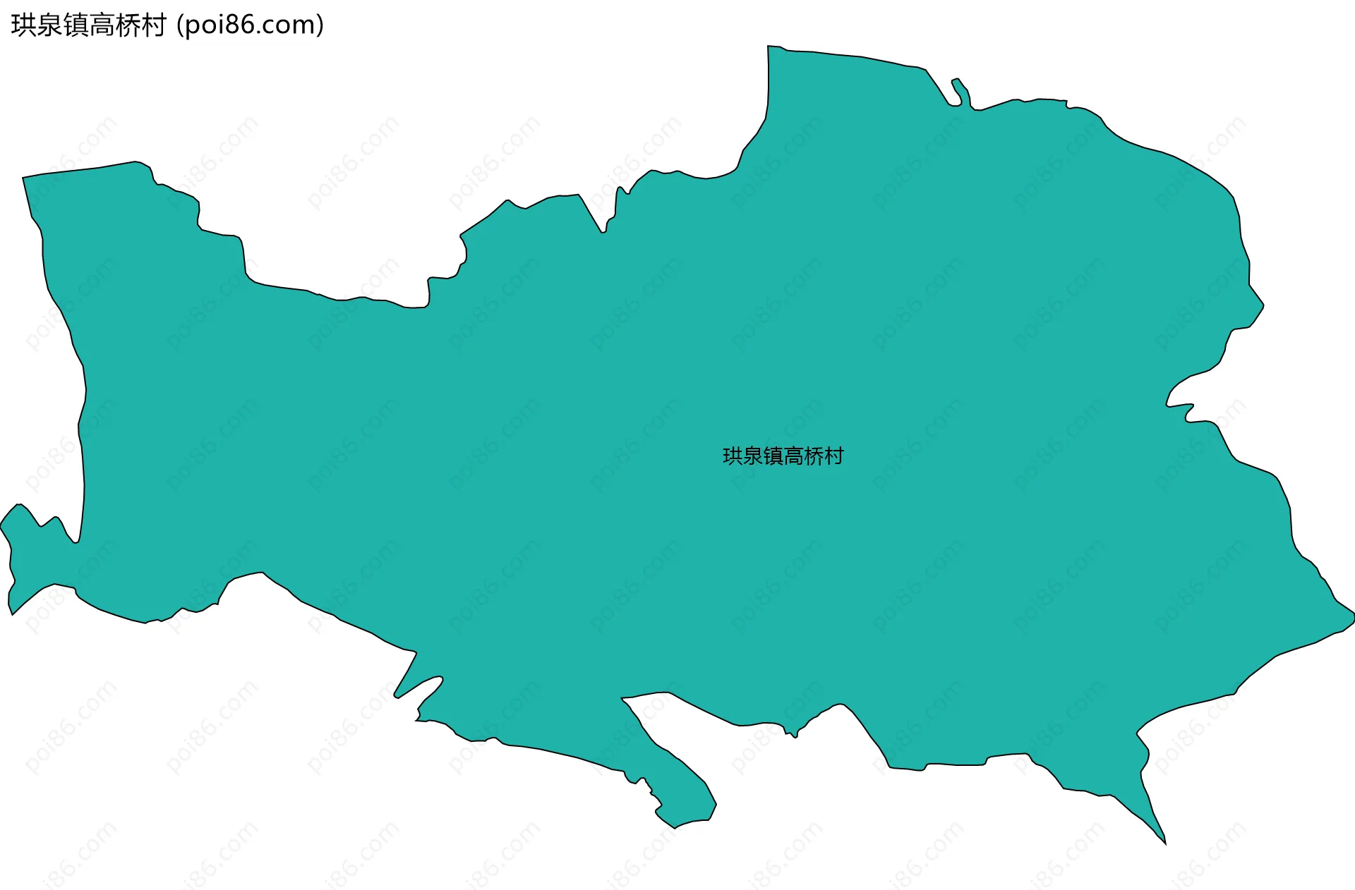 珙泉镇高桥村边界地图