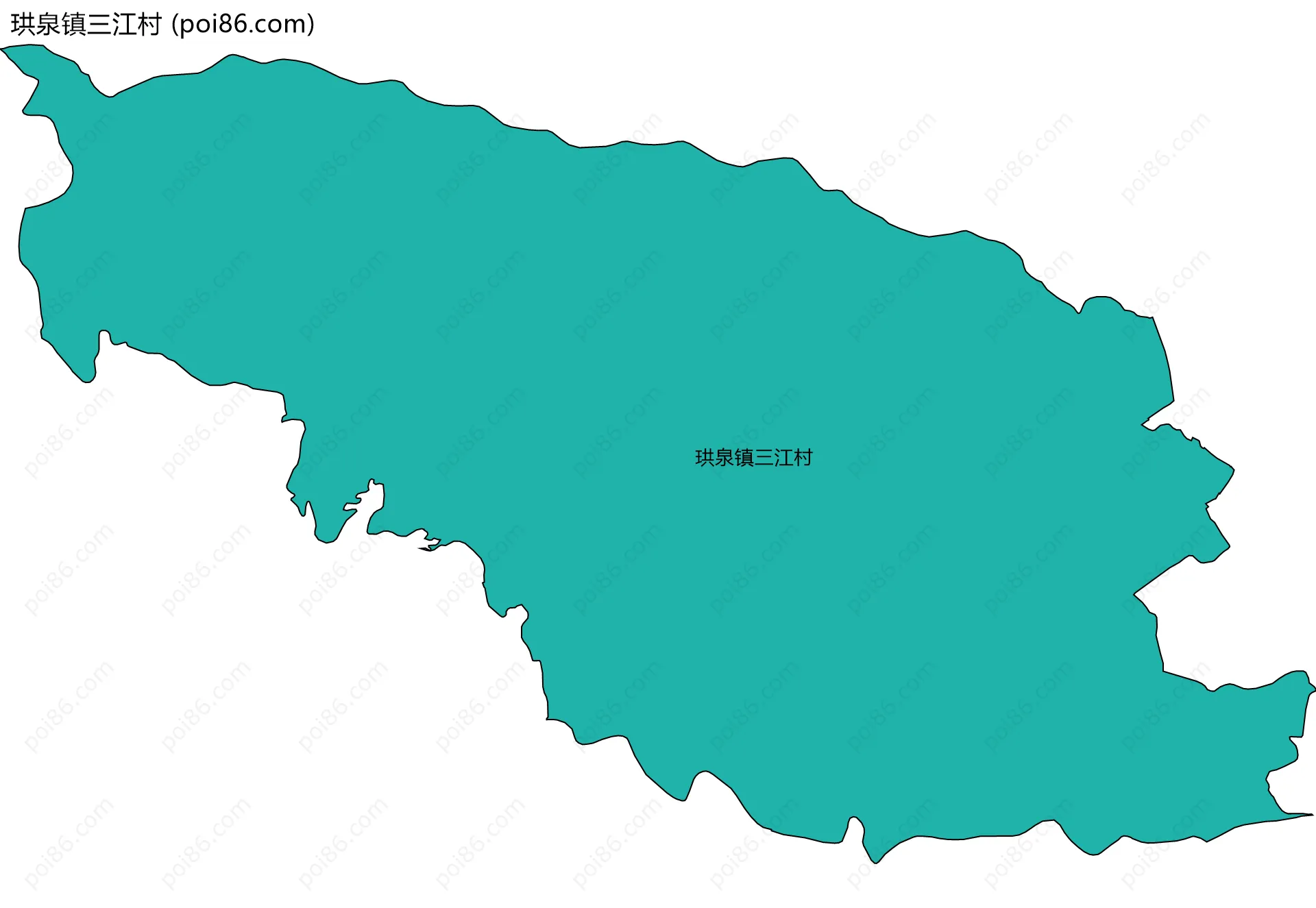 珙泉镇三江村边界地图
