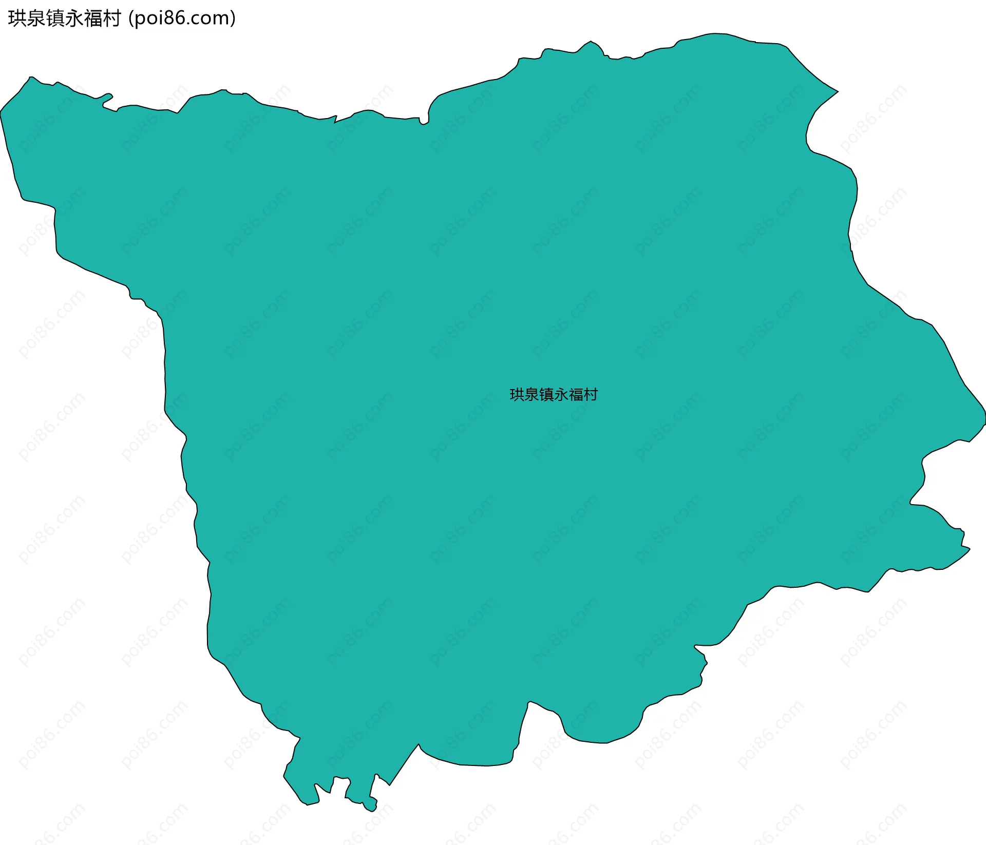 珙泉镇永福村边界地图