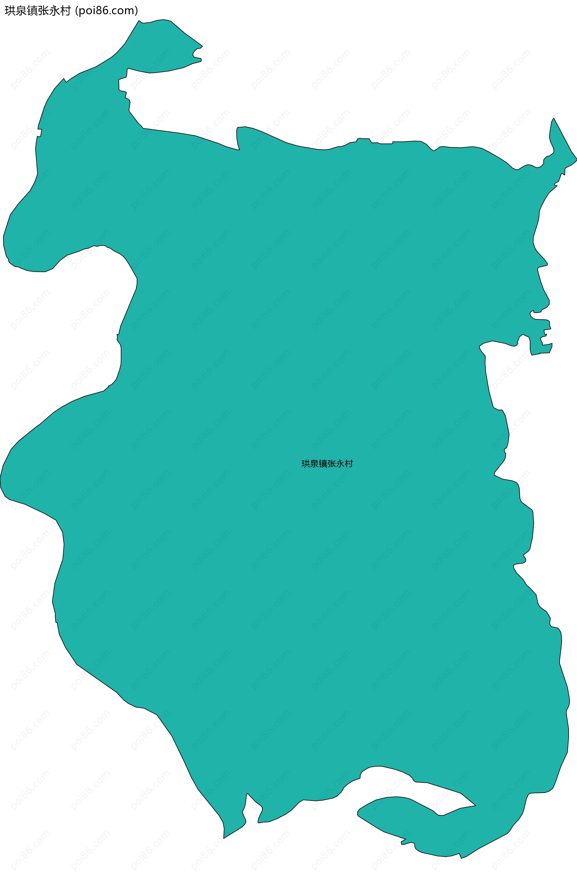 珙泉镇张永村边界地图