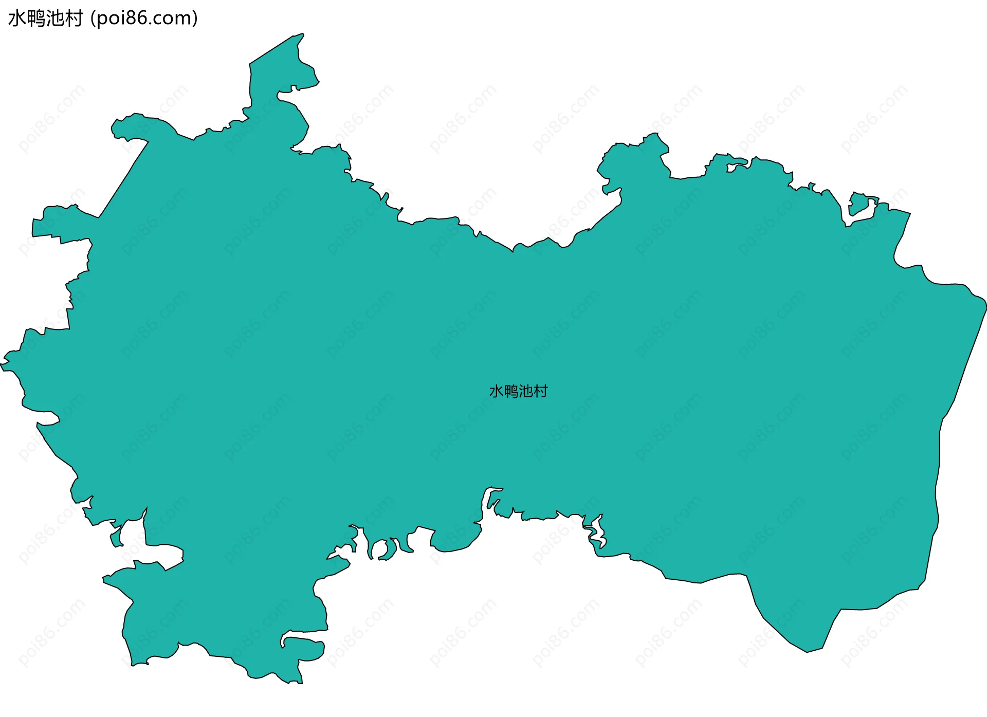 水鸭池村边界地图