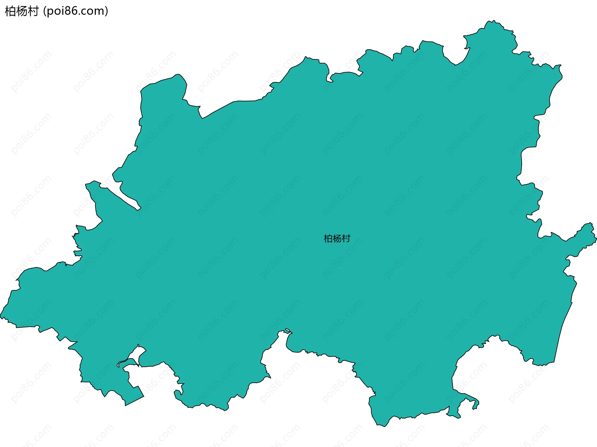柏杨村边界地图