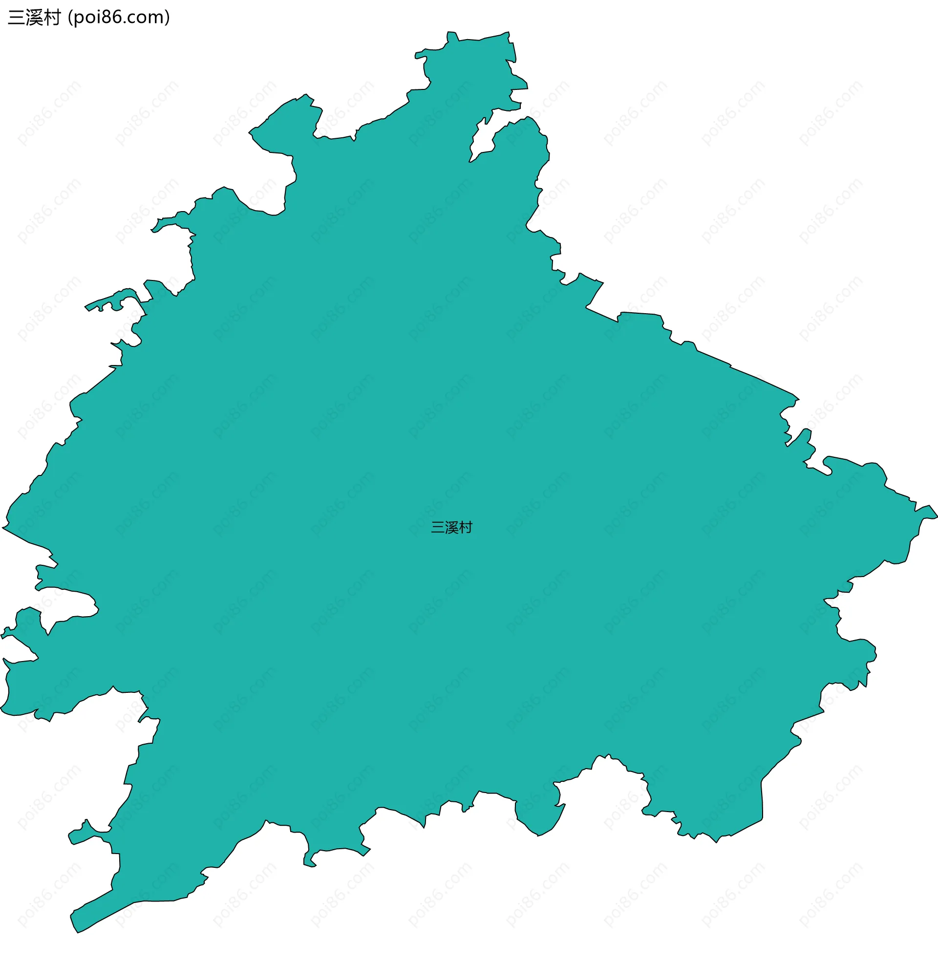 三溪村边界地图