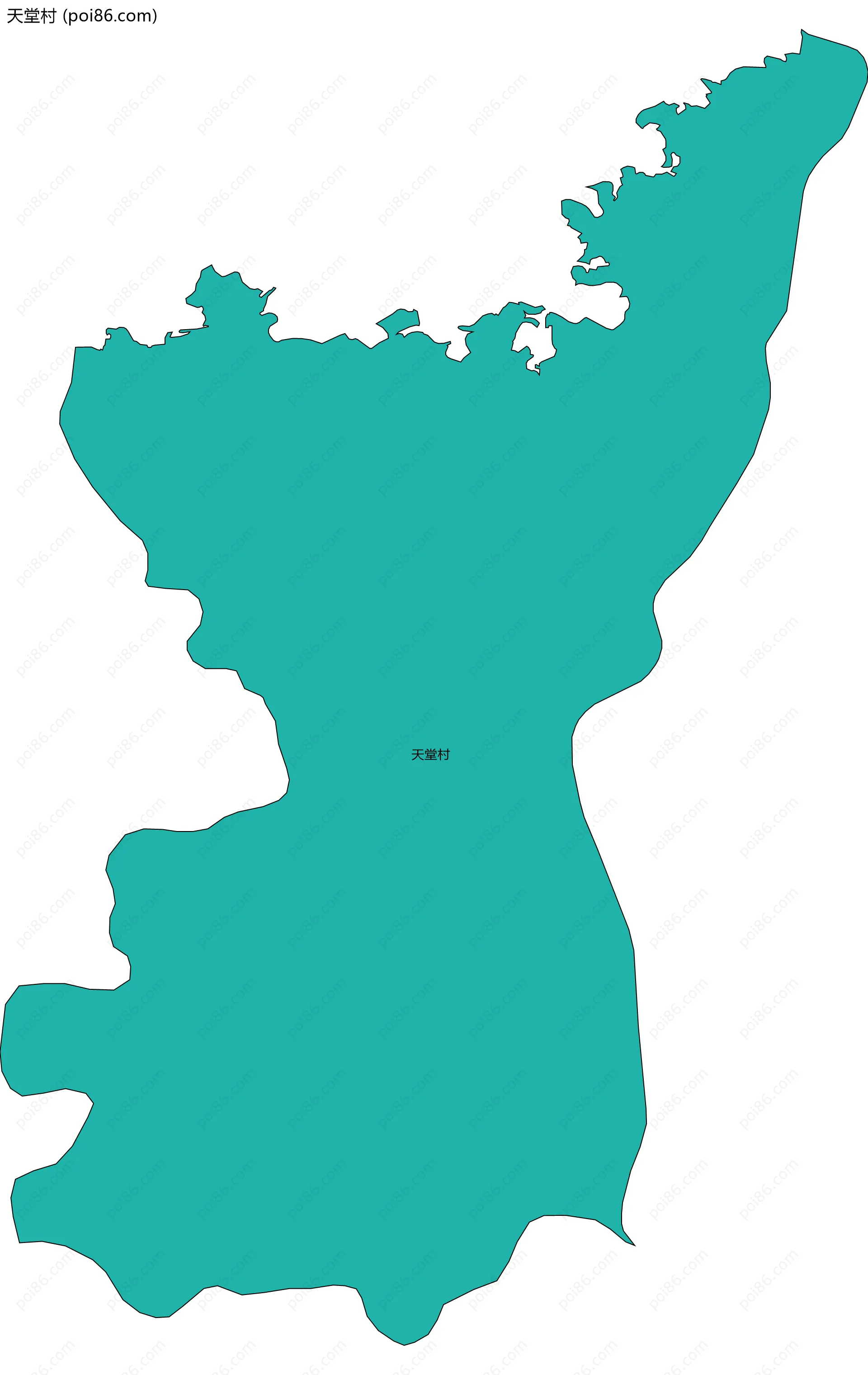 天堂村边界地图