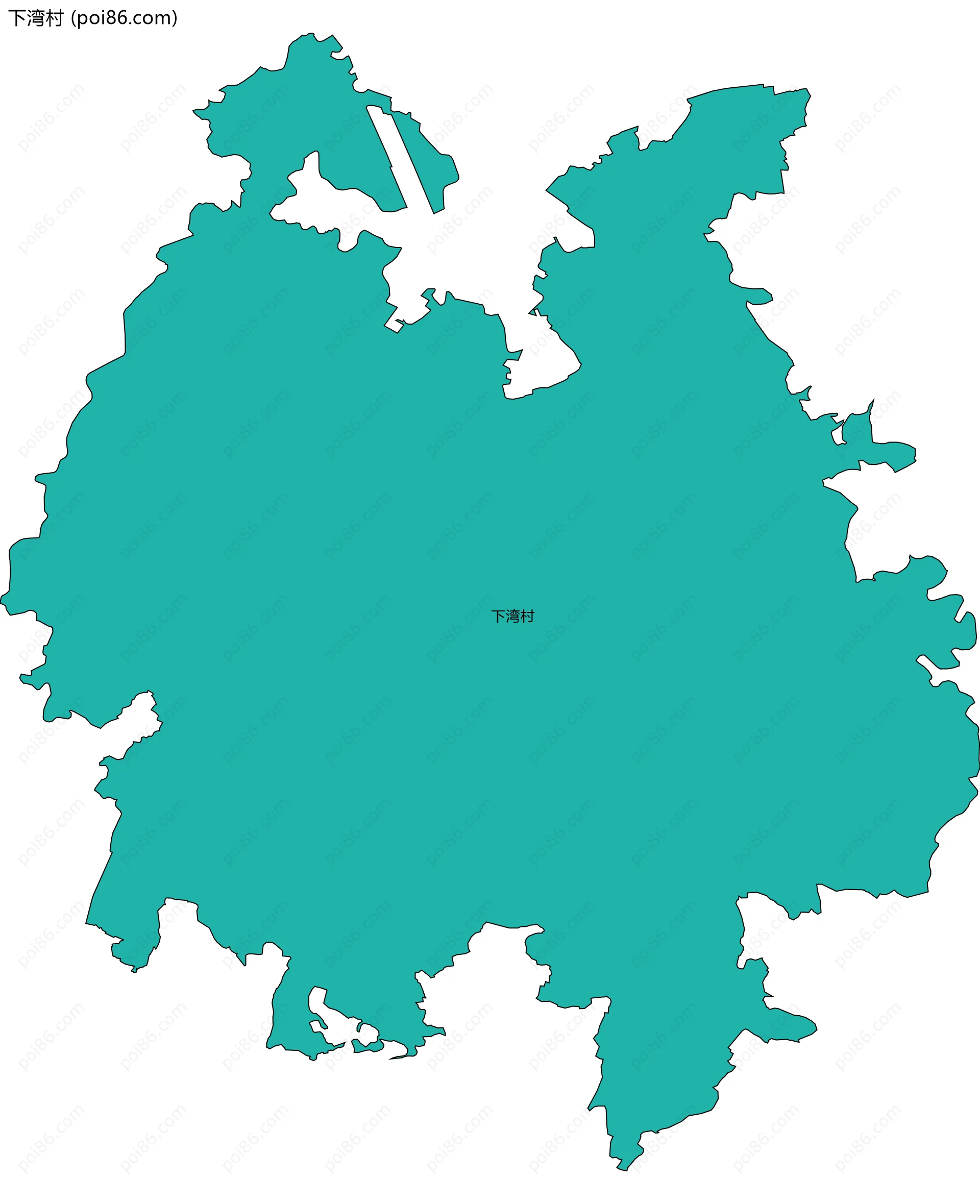 下湾村边界地图