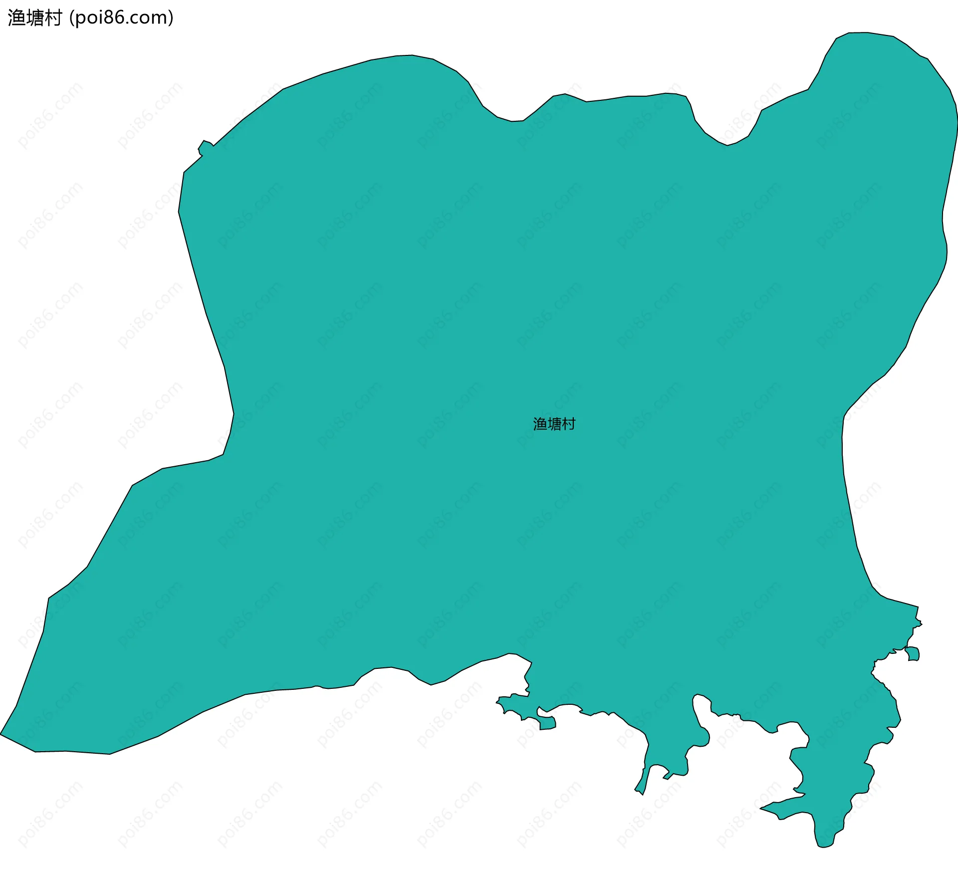 渔塘村边界地图
